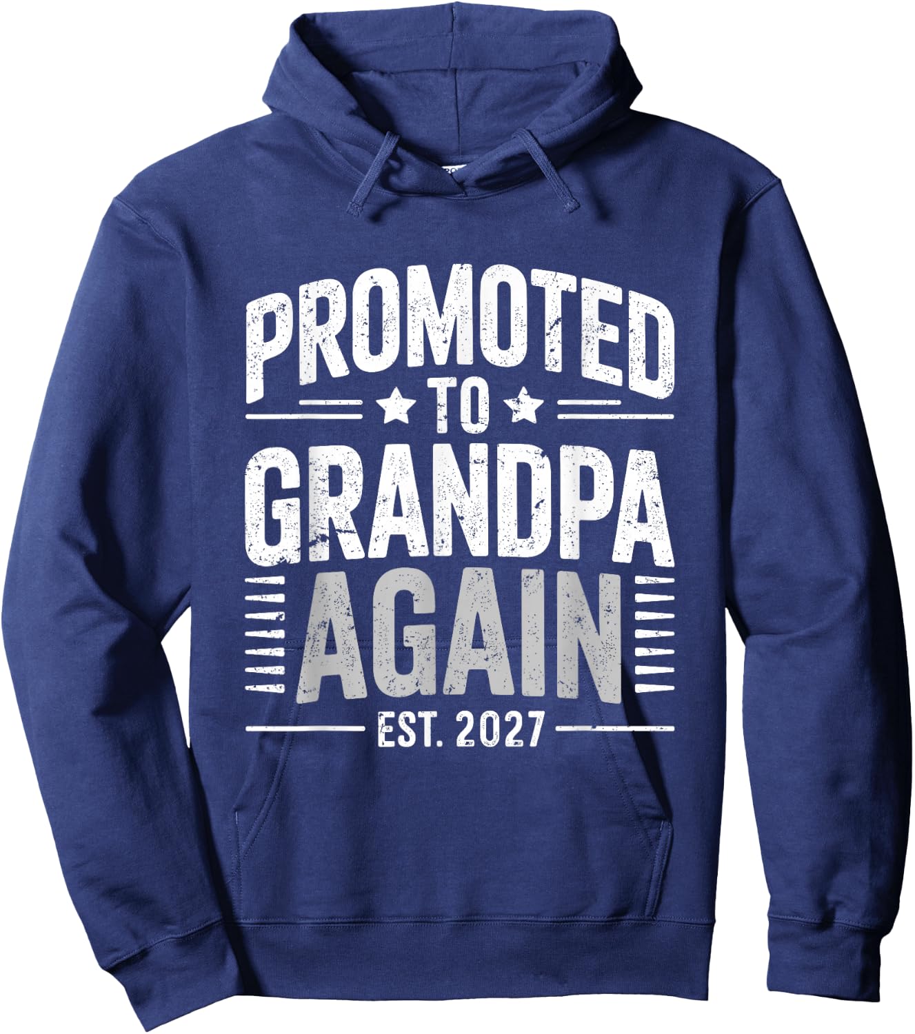 Promoted to Grandpa Again 2027 Hoodie - Hoodie | Navy