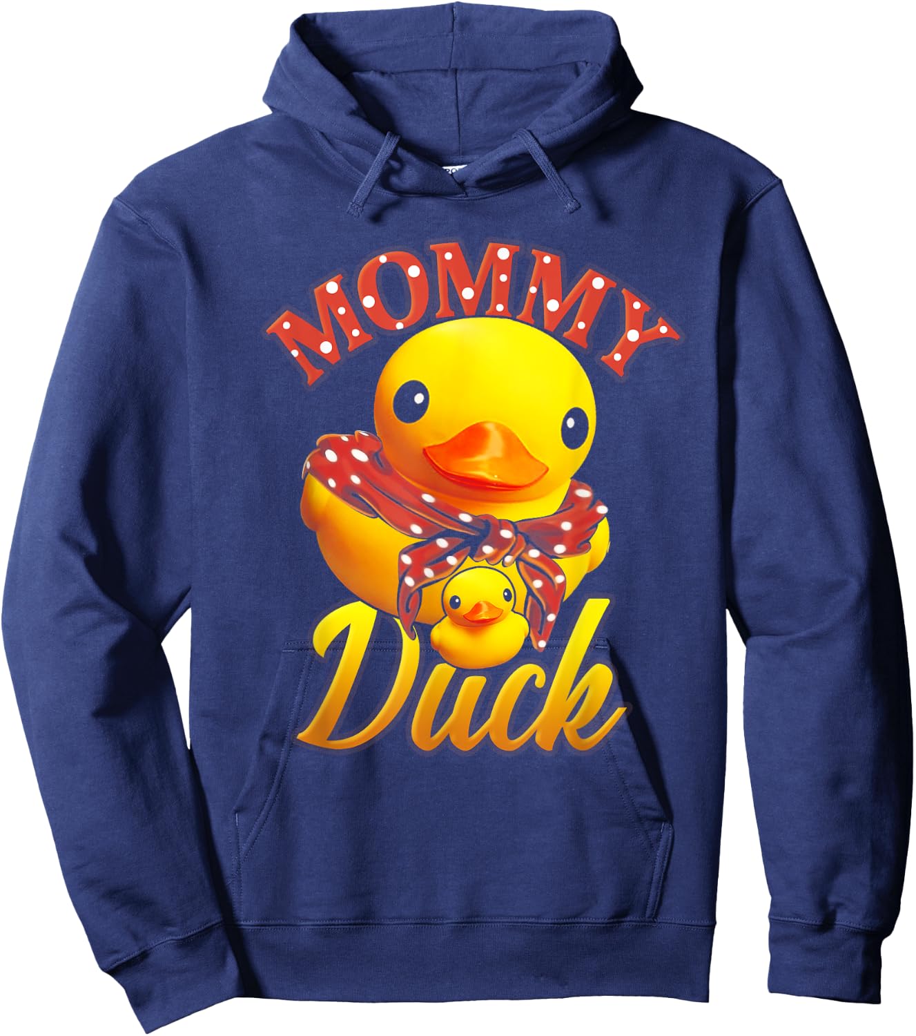 Funny Mommy Duck Mama Mother Rubber Duck Mom Hoodie - Hoodie | Navy