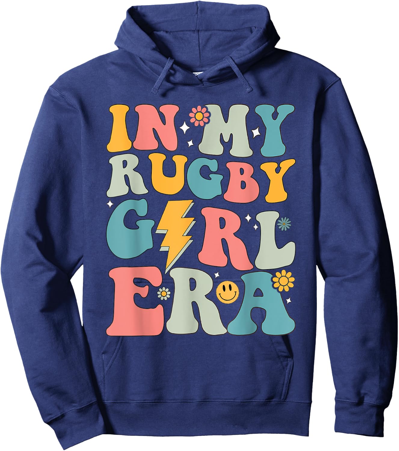 Groovy In My Rugby Girl Era Women Hoodie - Hoodie | Navy
