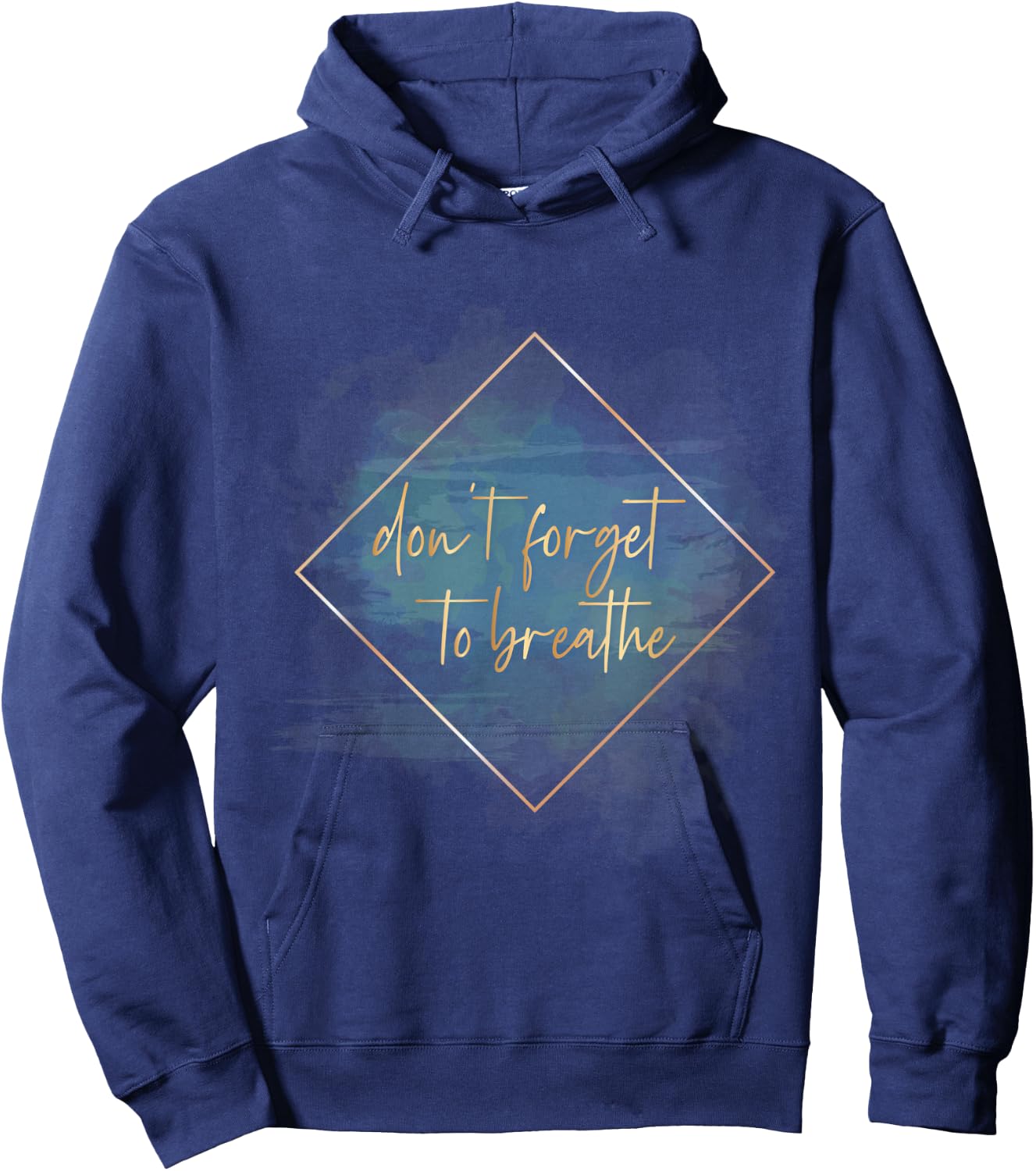 Letter Printed Yoga / Don´t forget to breathe Hoodie - Hoodie | Navy