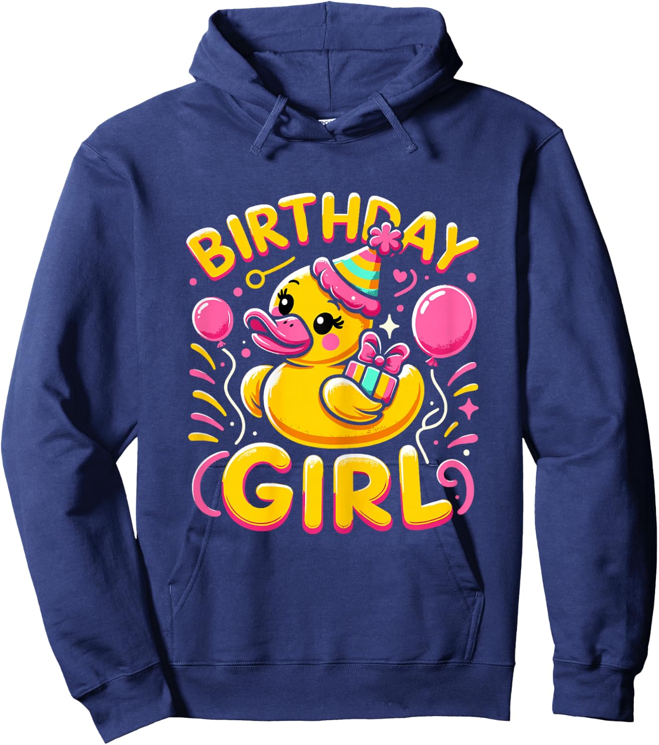 Birthday Girl Rubber Duck Birthday Party Hoodie - Hoodie | Navy