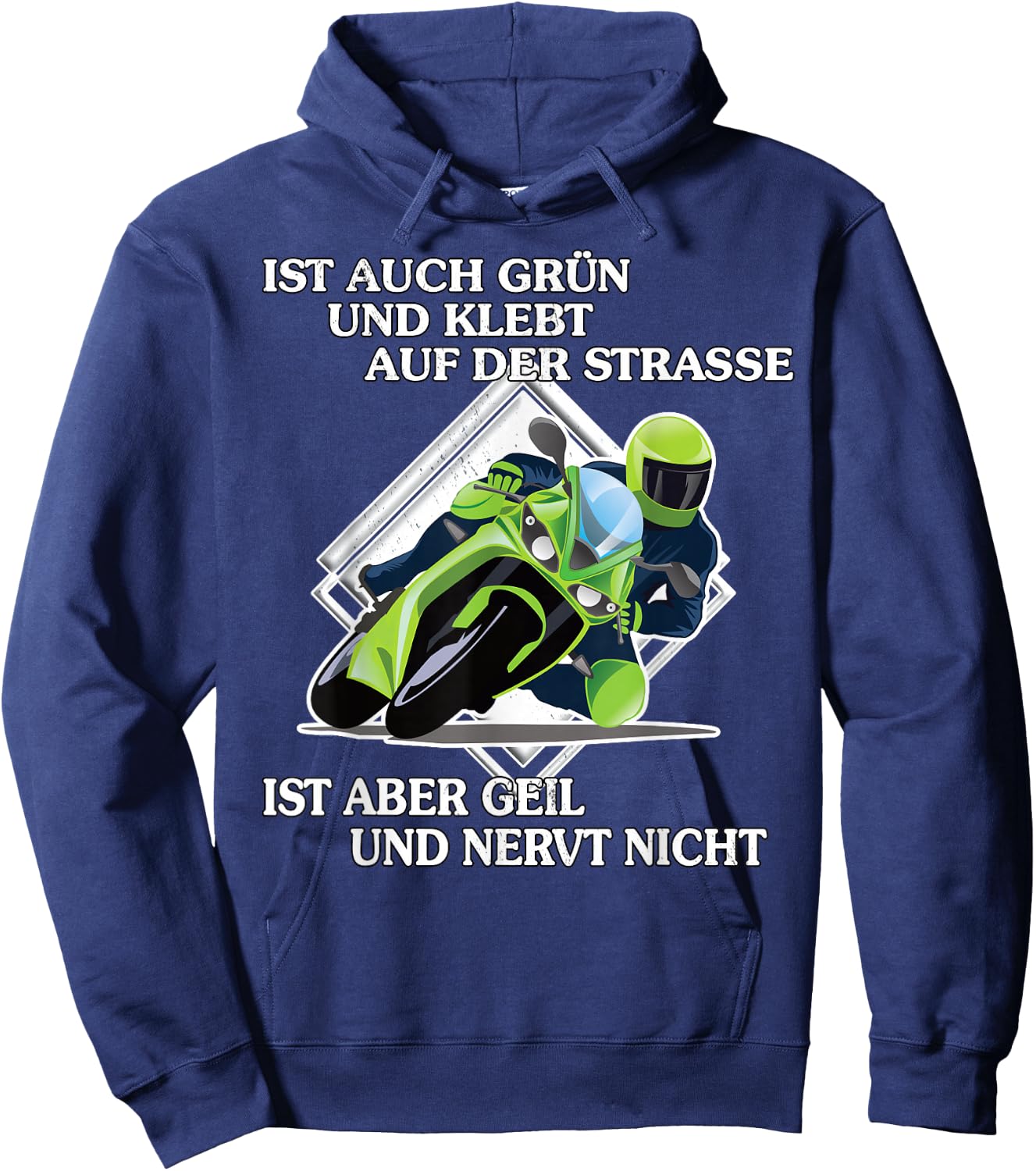 Motorcyclist Sarcasm Saying Biker , black Hoodie - Hoodie | Navy