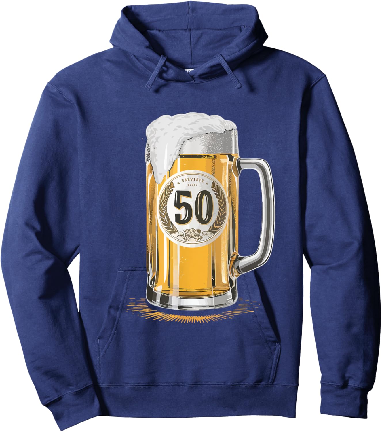 Beer Humor Men Father 50th Birthday Hoodie - Hoodie | Navy