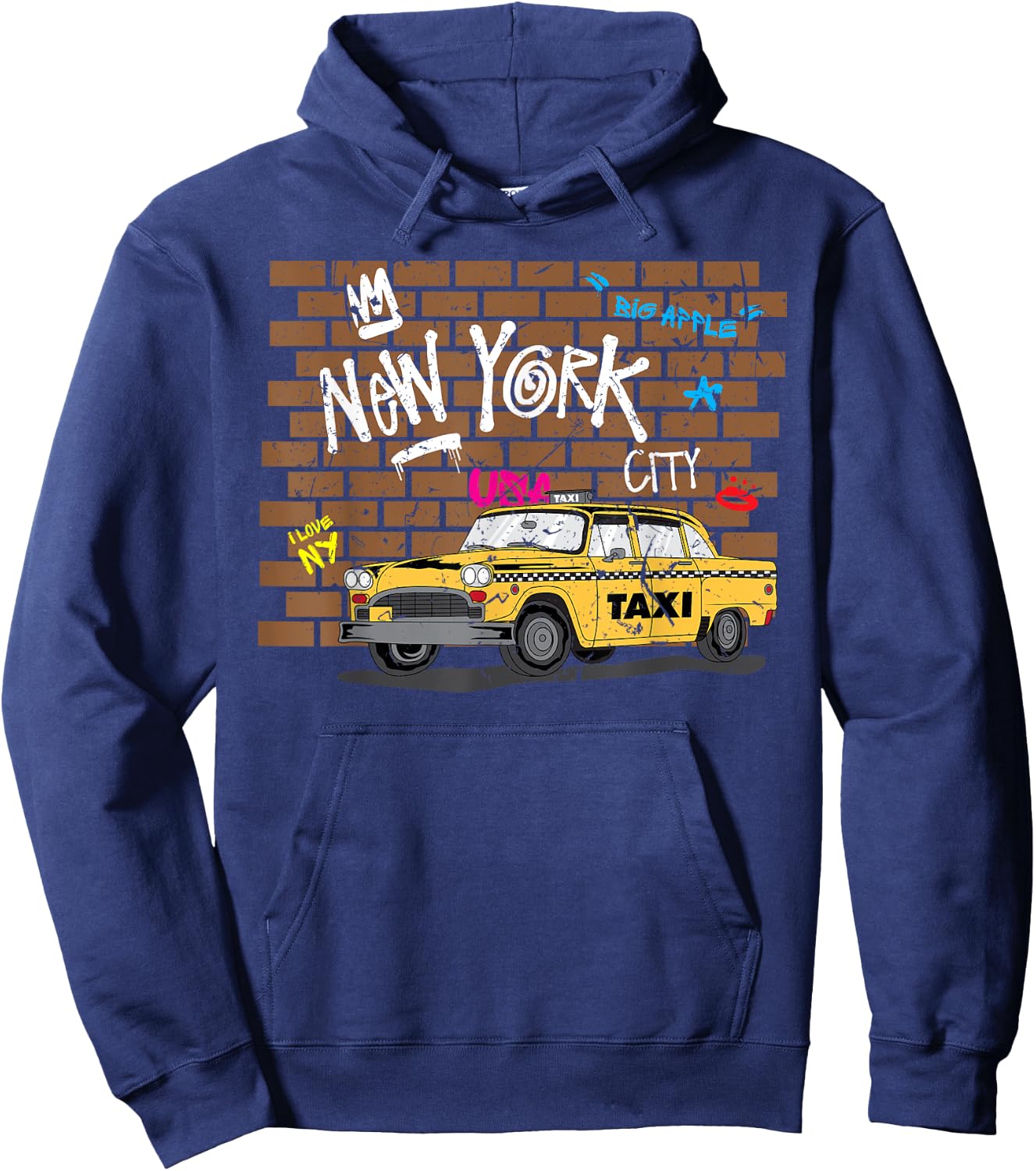 Big Apple | New York | NYC Yellow Taxi Cab Hoodie - Hoodie | Navy