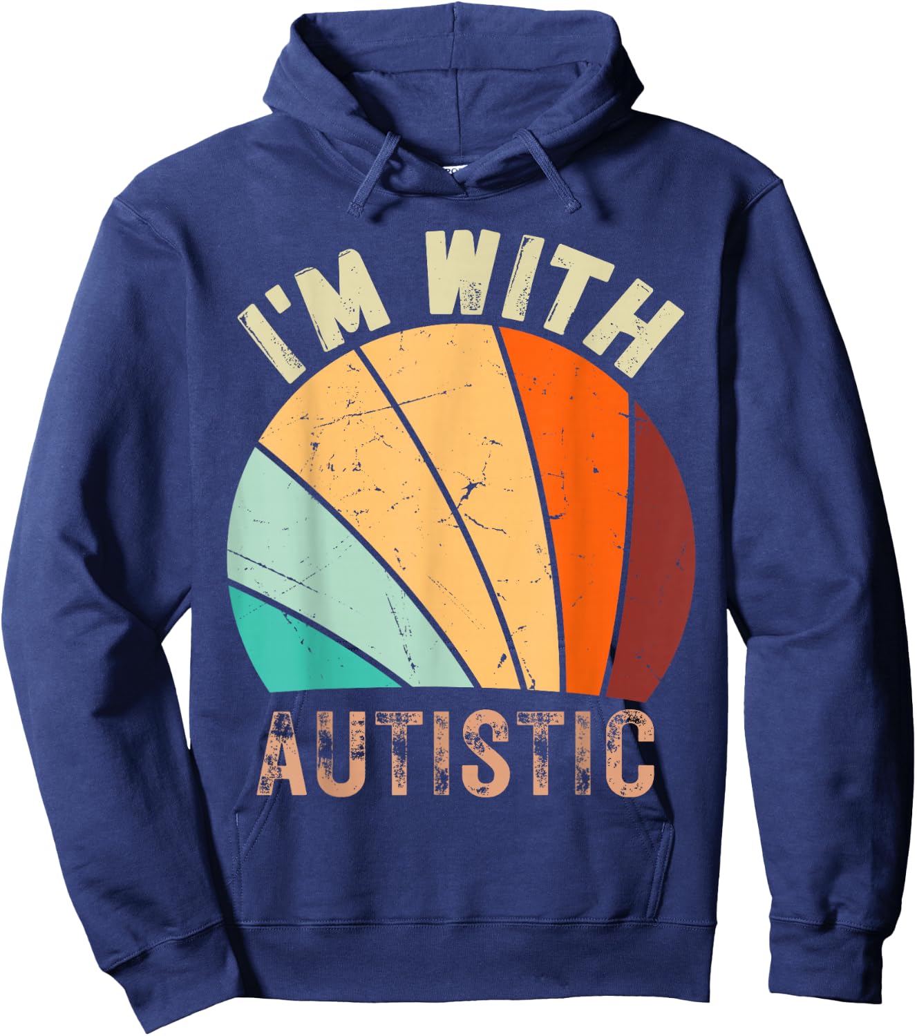 I'm with Autistic Funny Design Im with Autistic Hoodie - Hoodie | Navy