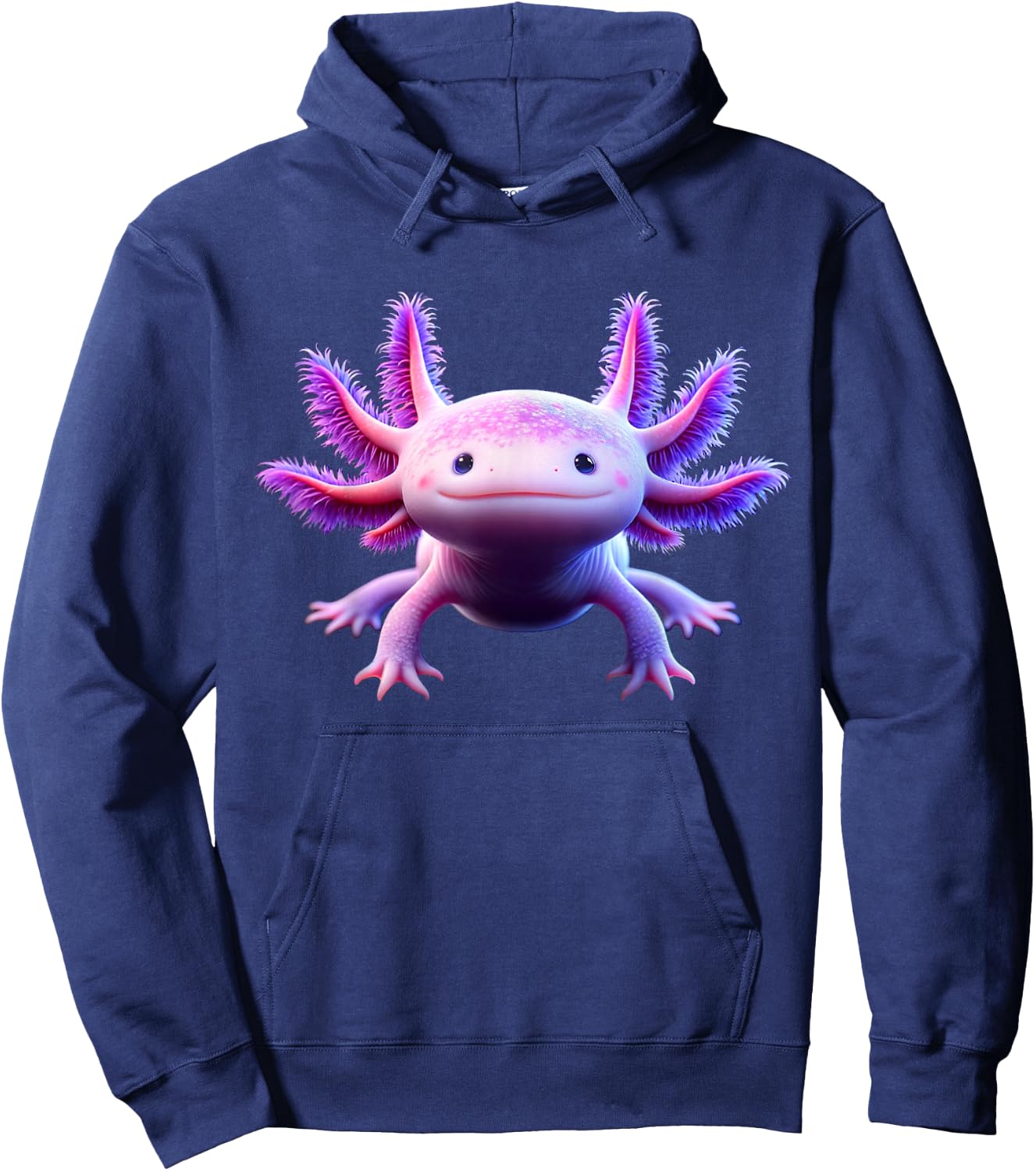 Funny Axolotl Anime Cute Axolotl Hoodie - Hoodie | Navy