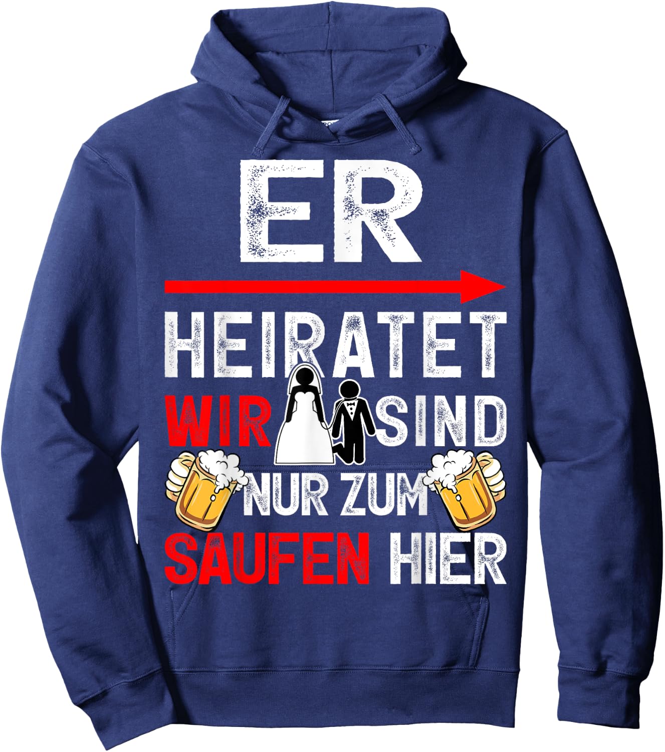 JGA Männer Team Bräutigam Junggesellenabschied Hoodie - Hoodie | Navy
