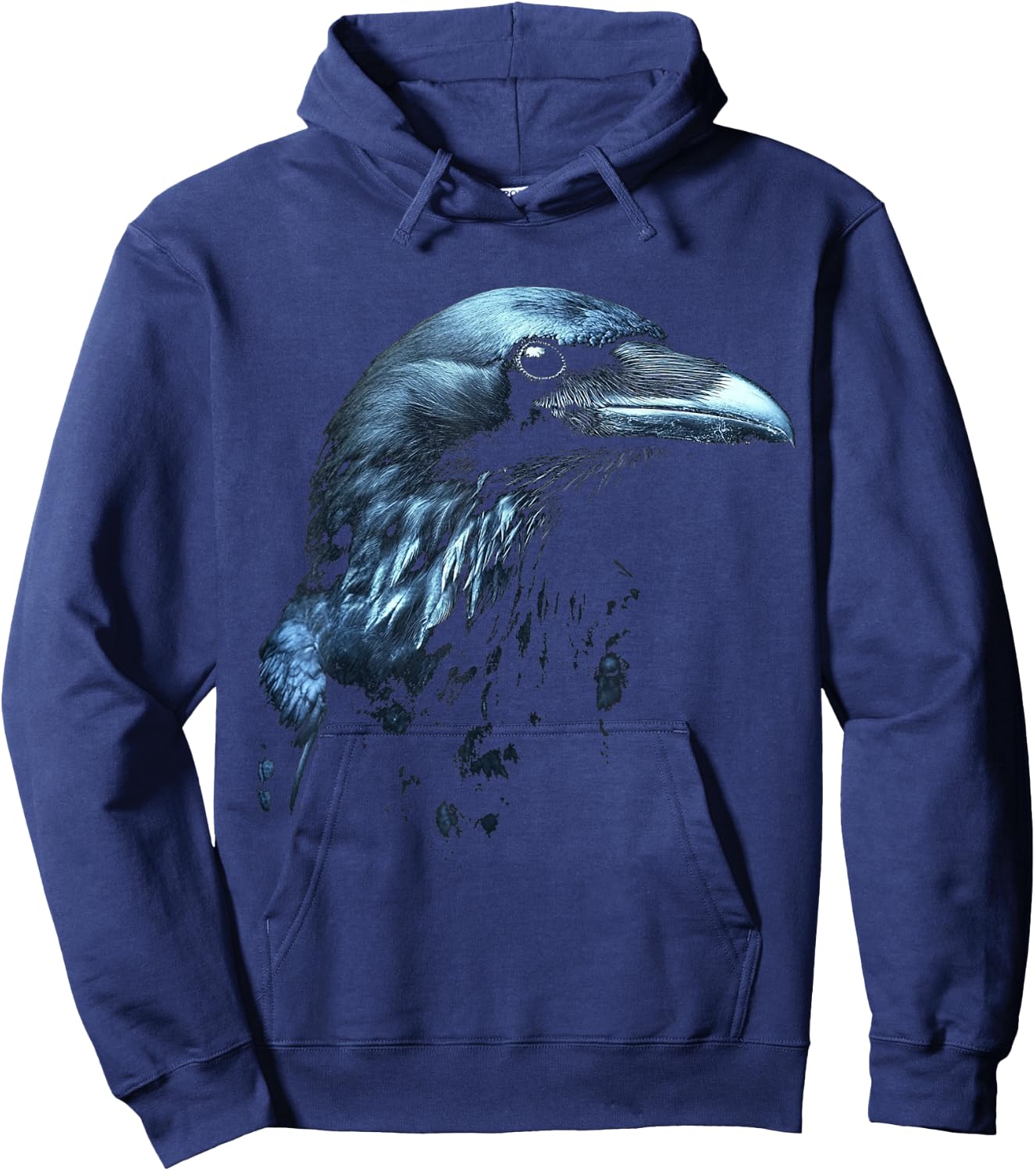 Raven Bird Animal Art Raven , black Hoodie - Hoodie | Navy