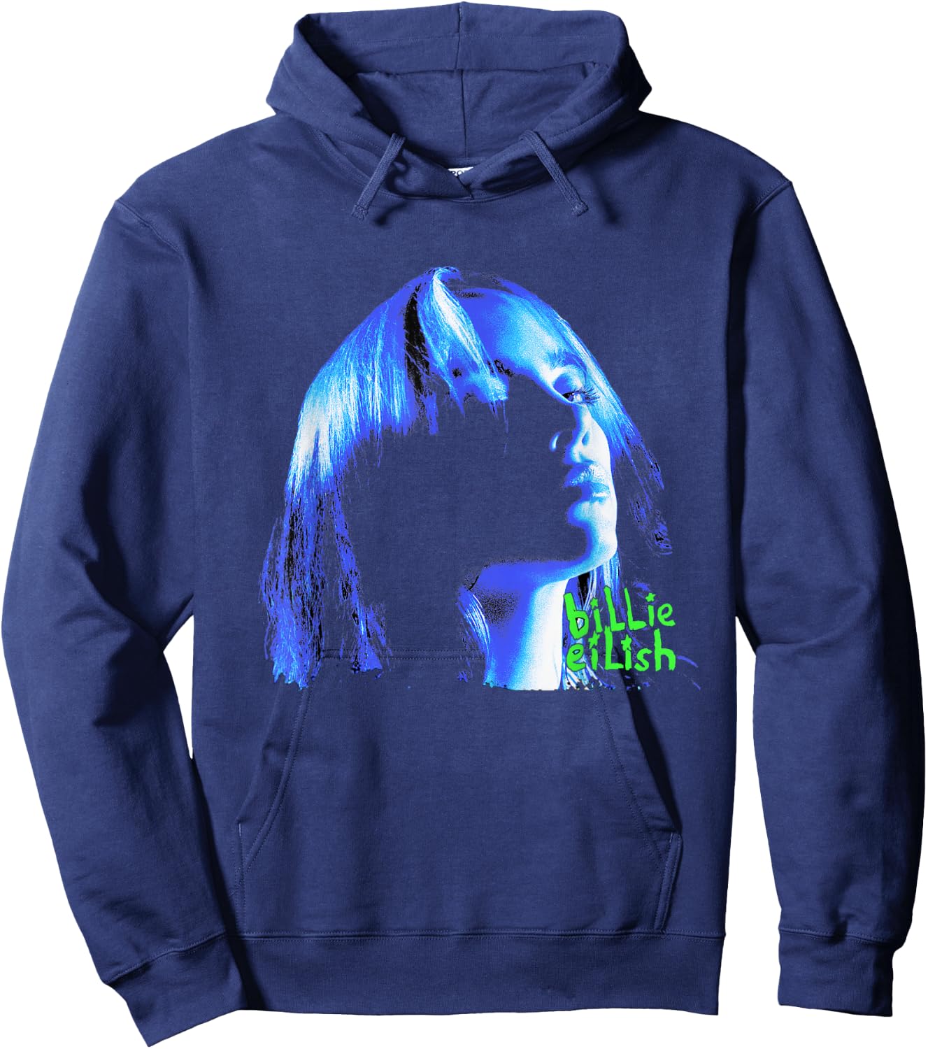 Official Billie Eilish Portrait , black Hoodie - Hoodie | Navy