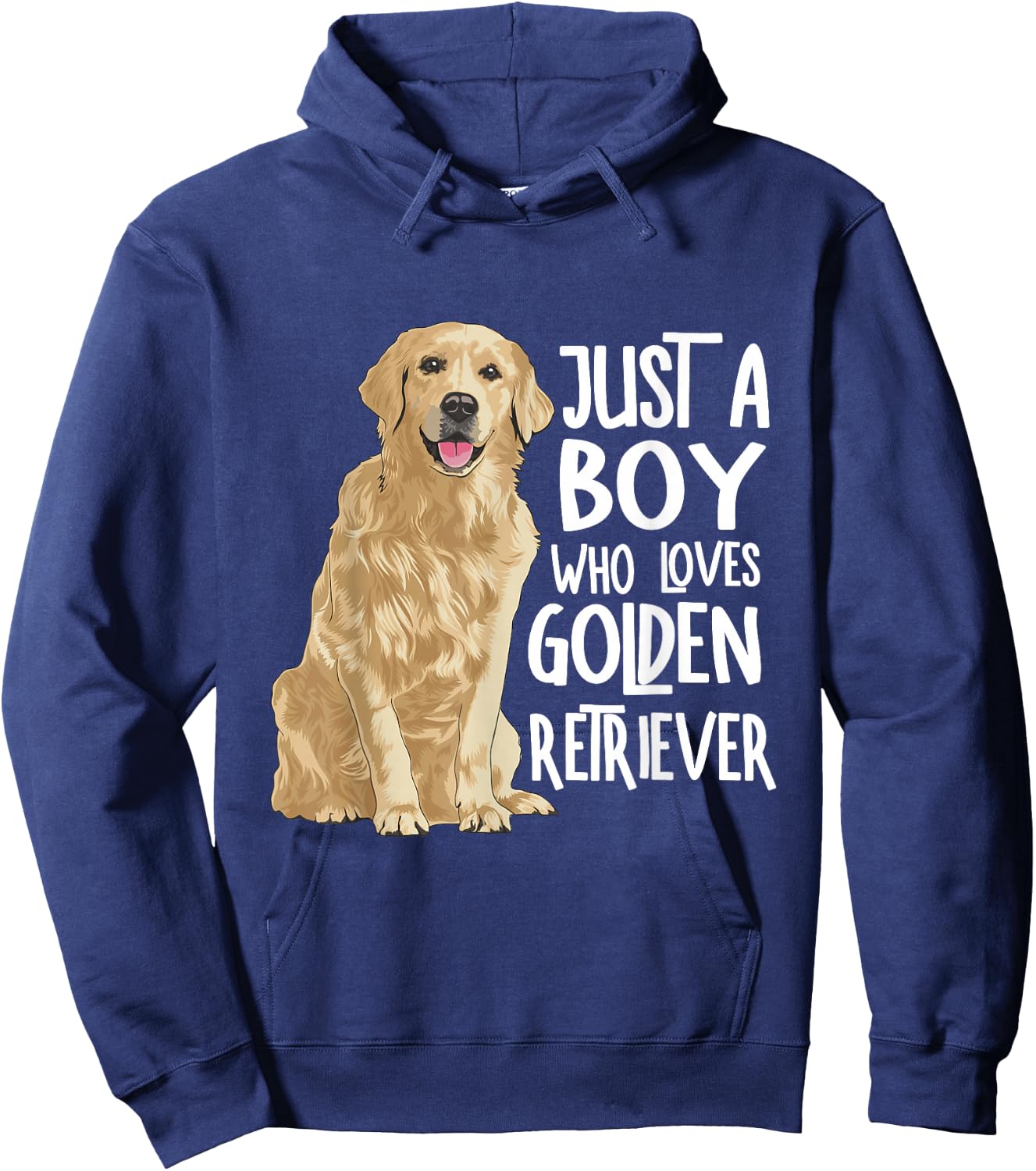 Just a Boy Who Loves Golden Retrievers Hoodie - Hoodie | Navy