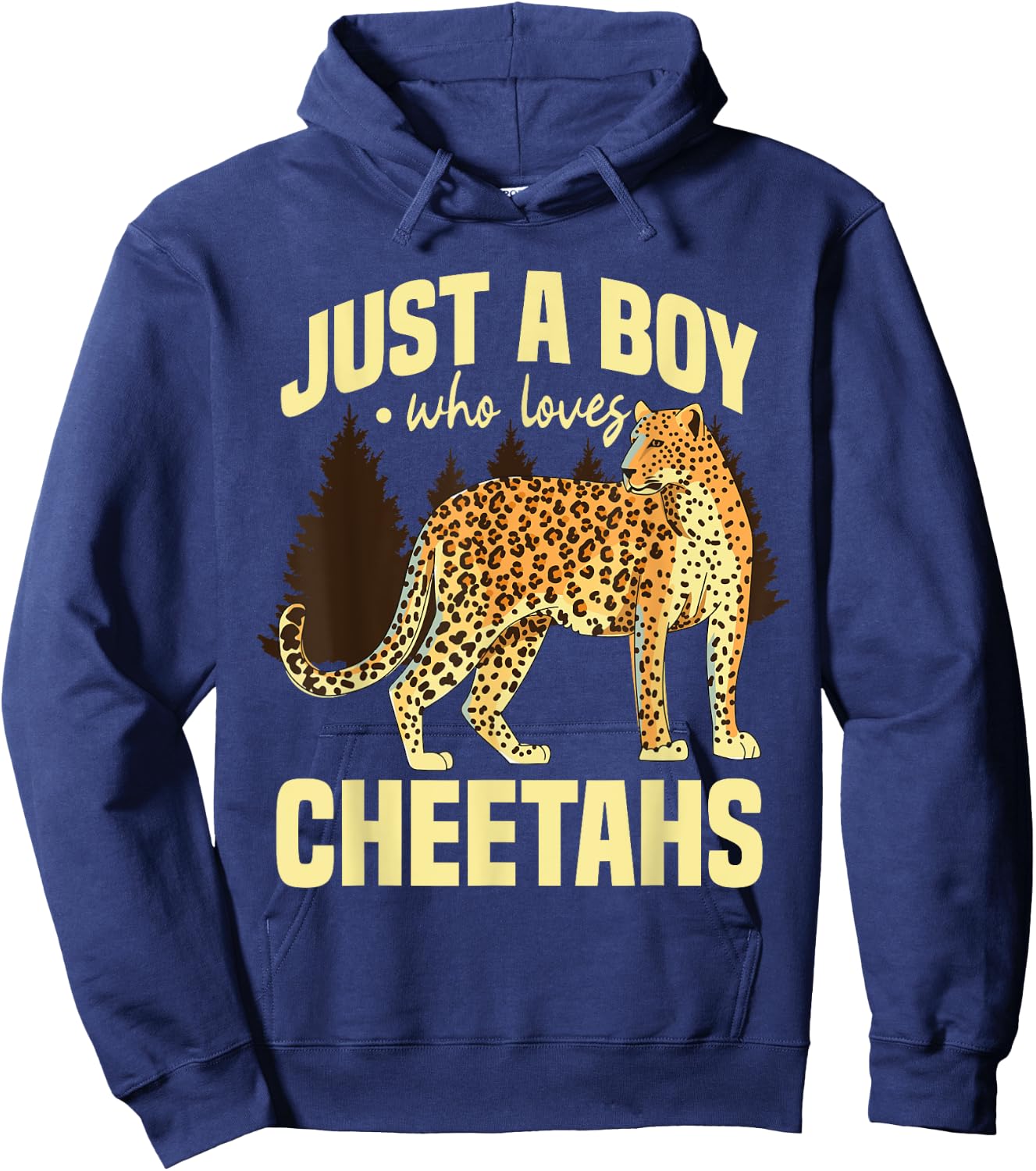 Wild Cat Leopard Cheetah Kids Hoodie - Hoodie | Navy