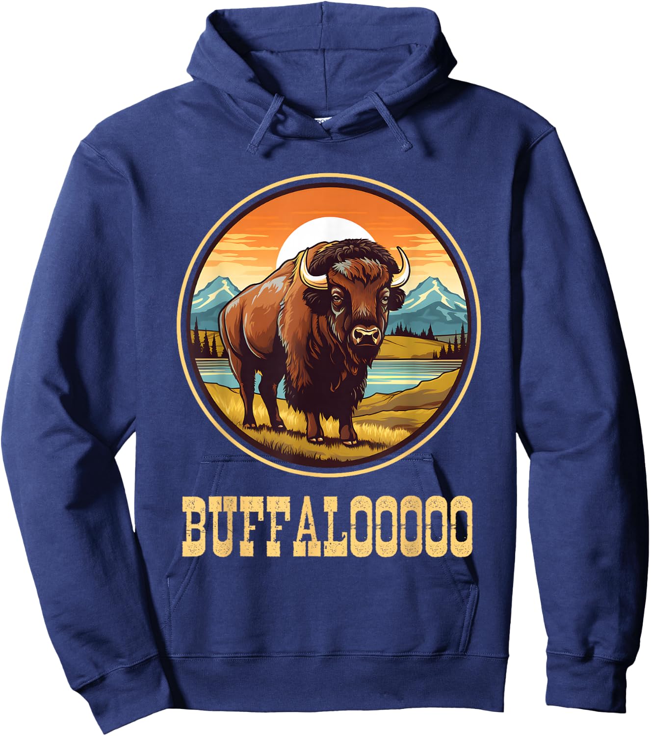 Lucky Buffalo Lucky Casino Shirt Slot Machine Hoodie - Hoodie | Navy