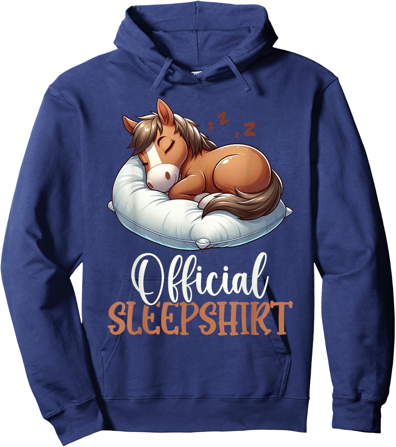 Official Horse Nap Pyjamas , Black, S Hoodie - Hoodie | Navy