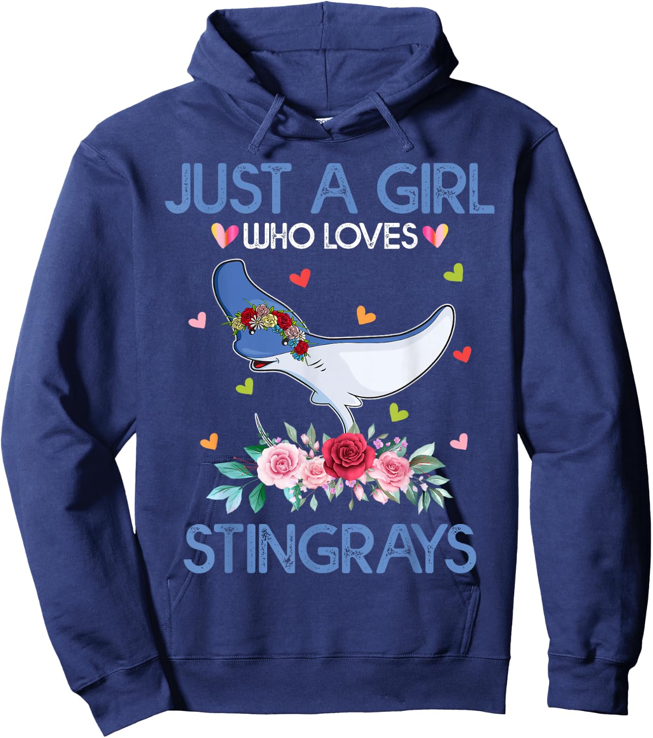 Stingray Shirt Just A Girl Who Loves Stingrays Hoodie - Hoodie | Navy