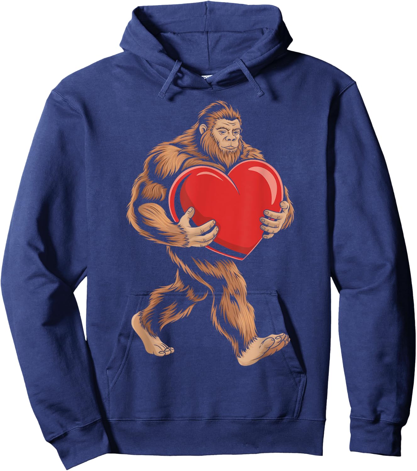 Humor Bigfoot Valentines Day Funny Hoodie - Hoodie | Navy
