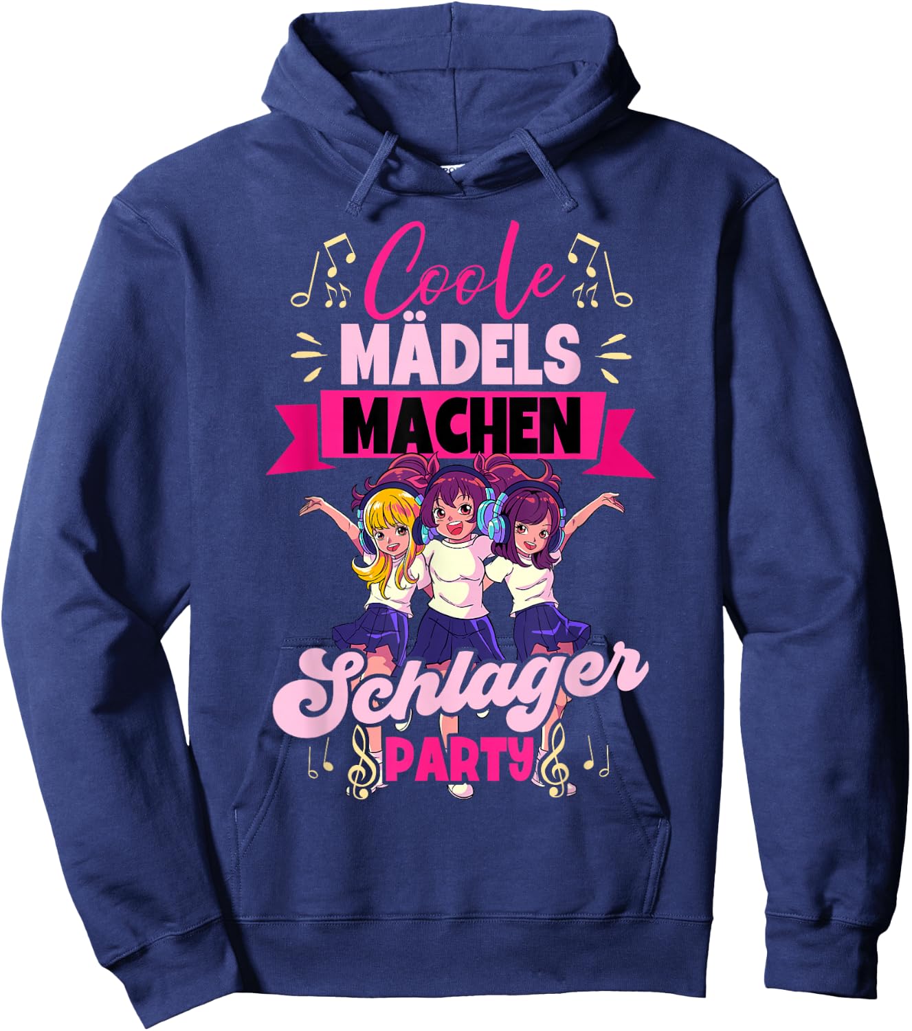 Cool Girls Make Schlager , black Hoodie - Hoodie | Navy