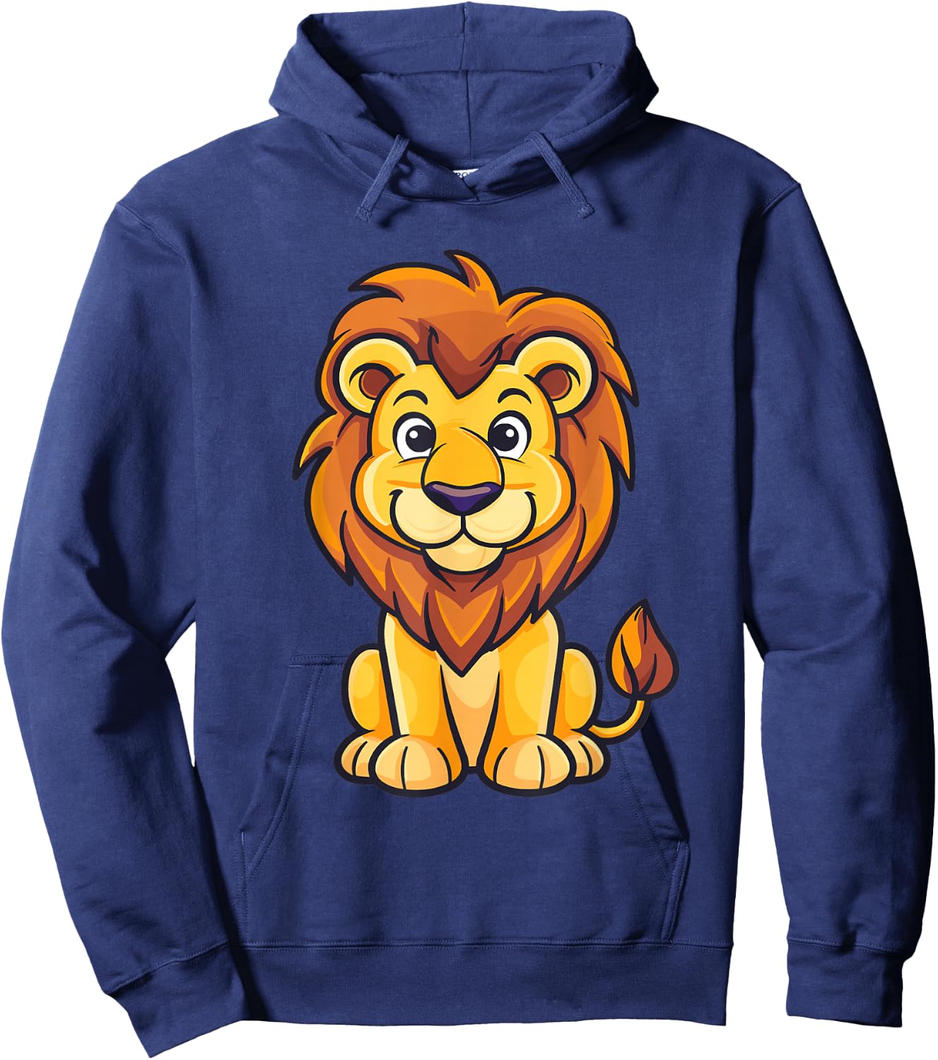 Cute Lion Children's , black Hoodie - Hoodie | Navy