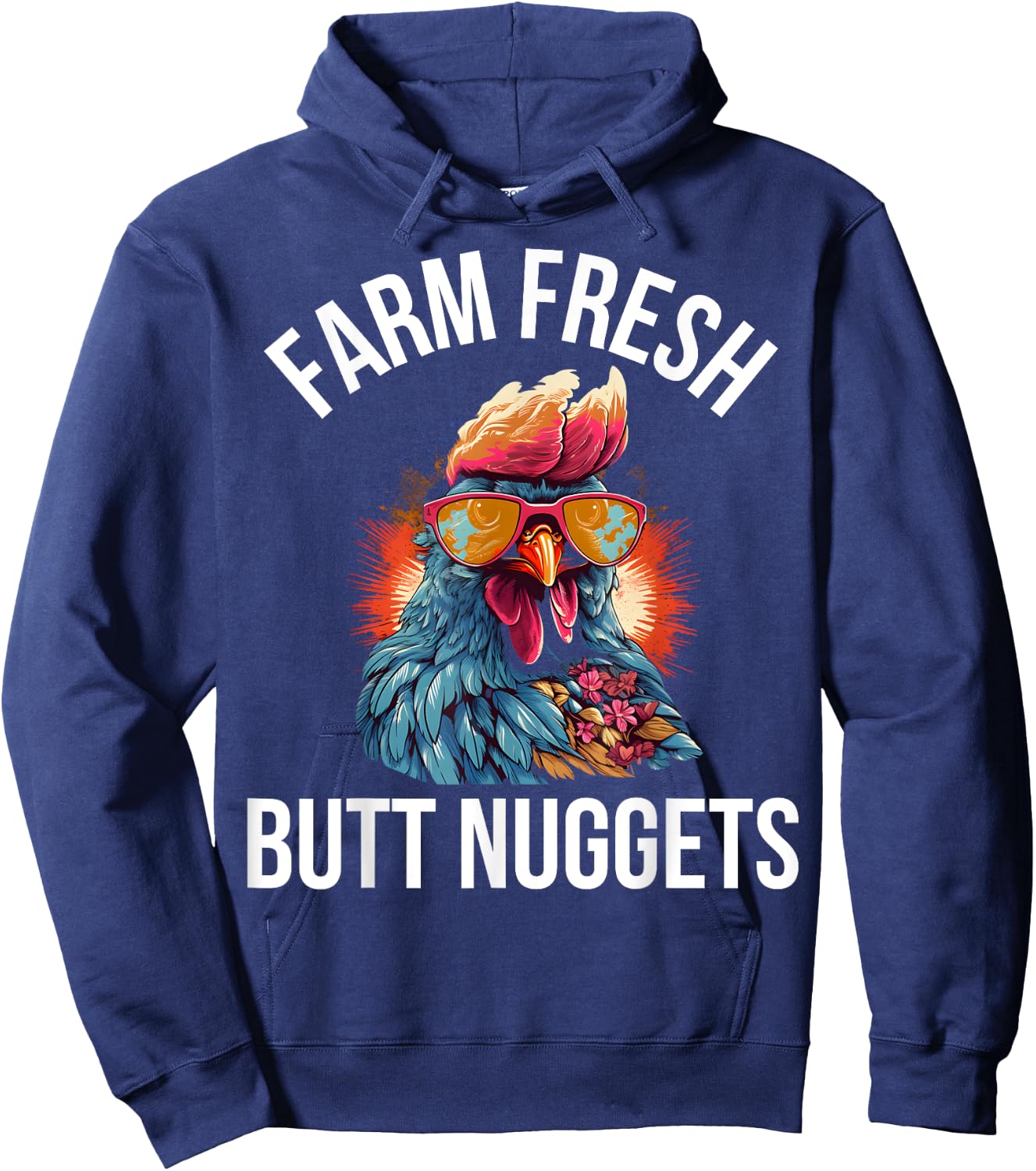Farm Fresh Butt Nuggets Hoodie - Hoodie | Navy