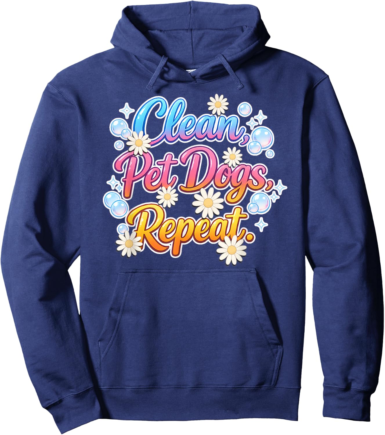 Cute Dog Cleaning Hoodie - Hoodie | Navy