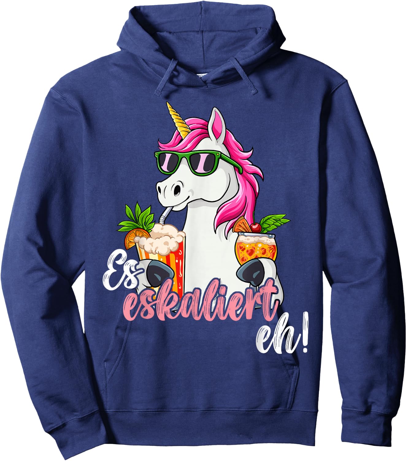 Es Escaliert Eh , black Hoodie - Hoodie | Navy