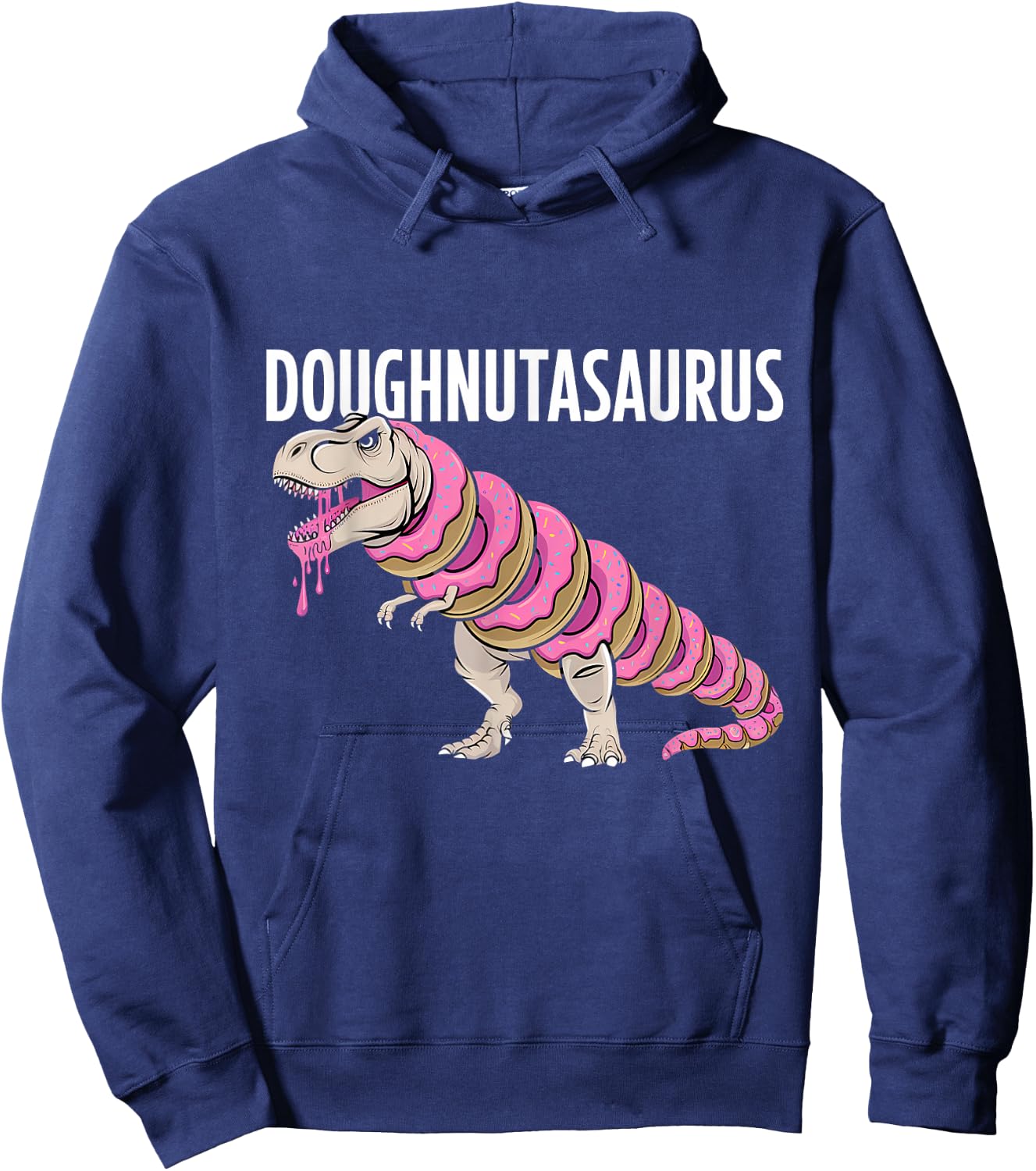 Doughnut Dino T-Rex Baking Donut Lover Hoodie - Hoodie | Navy