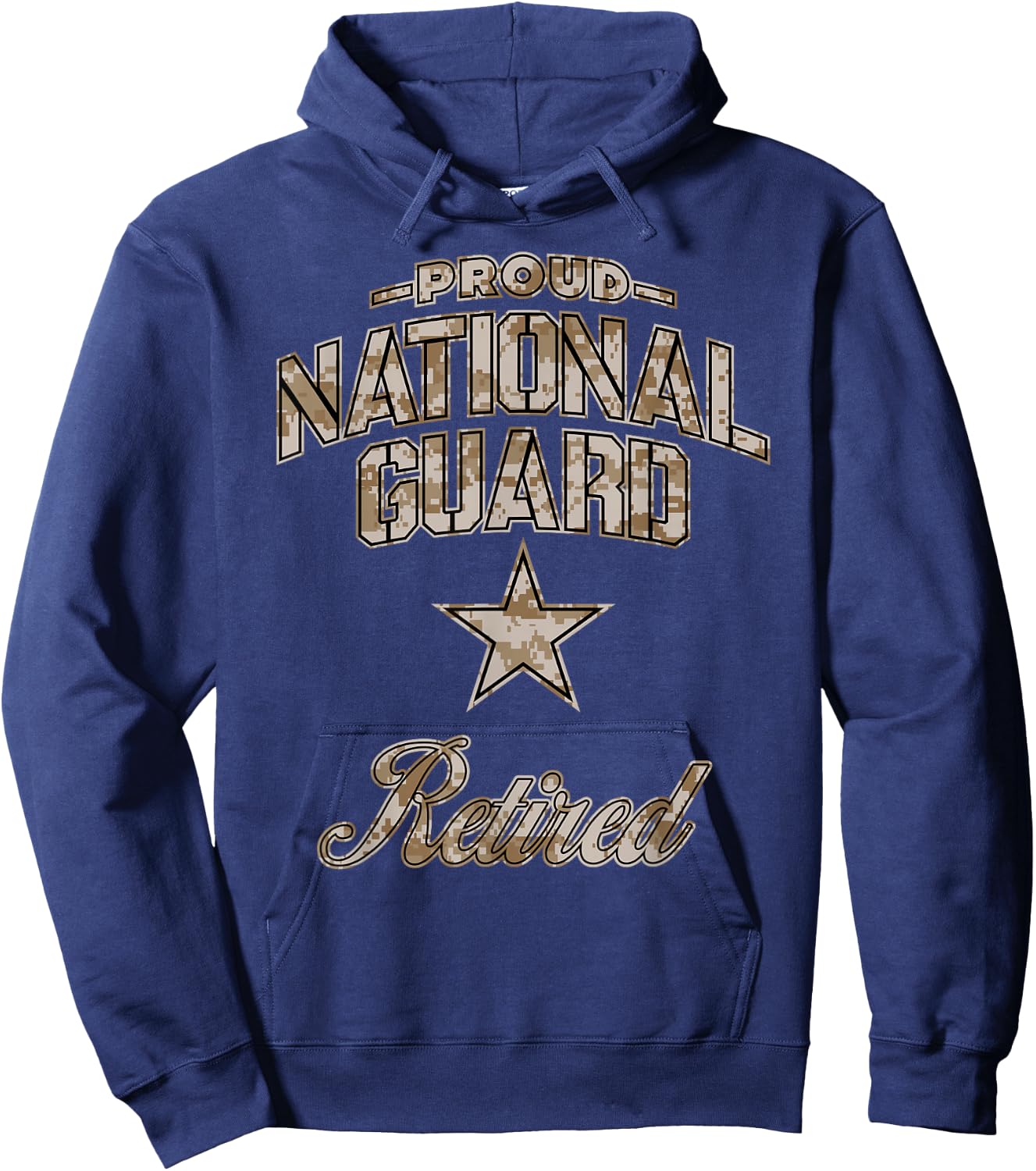 National Guard Retired Shirt (Camo) Hoodie - Hoodie | Navy