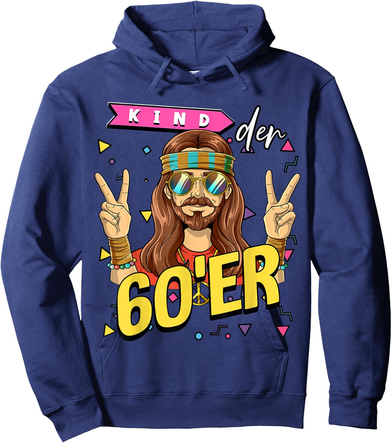 Child of the 60s man costume , black Hoodie - Hoodie | Navy