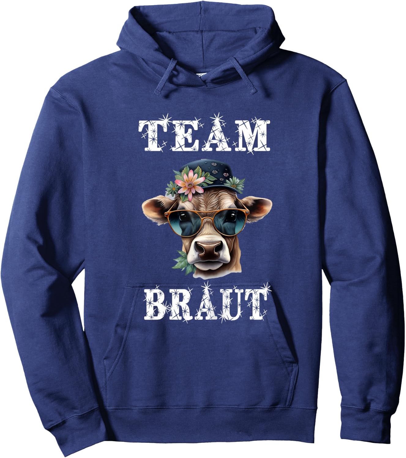JGA Team Braut Kuh JGA Junggesellinnenabschied Hoodie - Hoodie | Navy