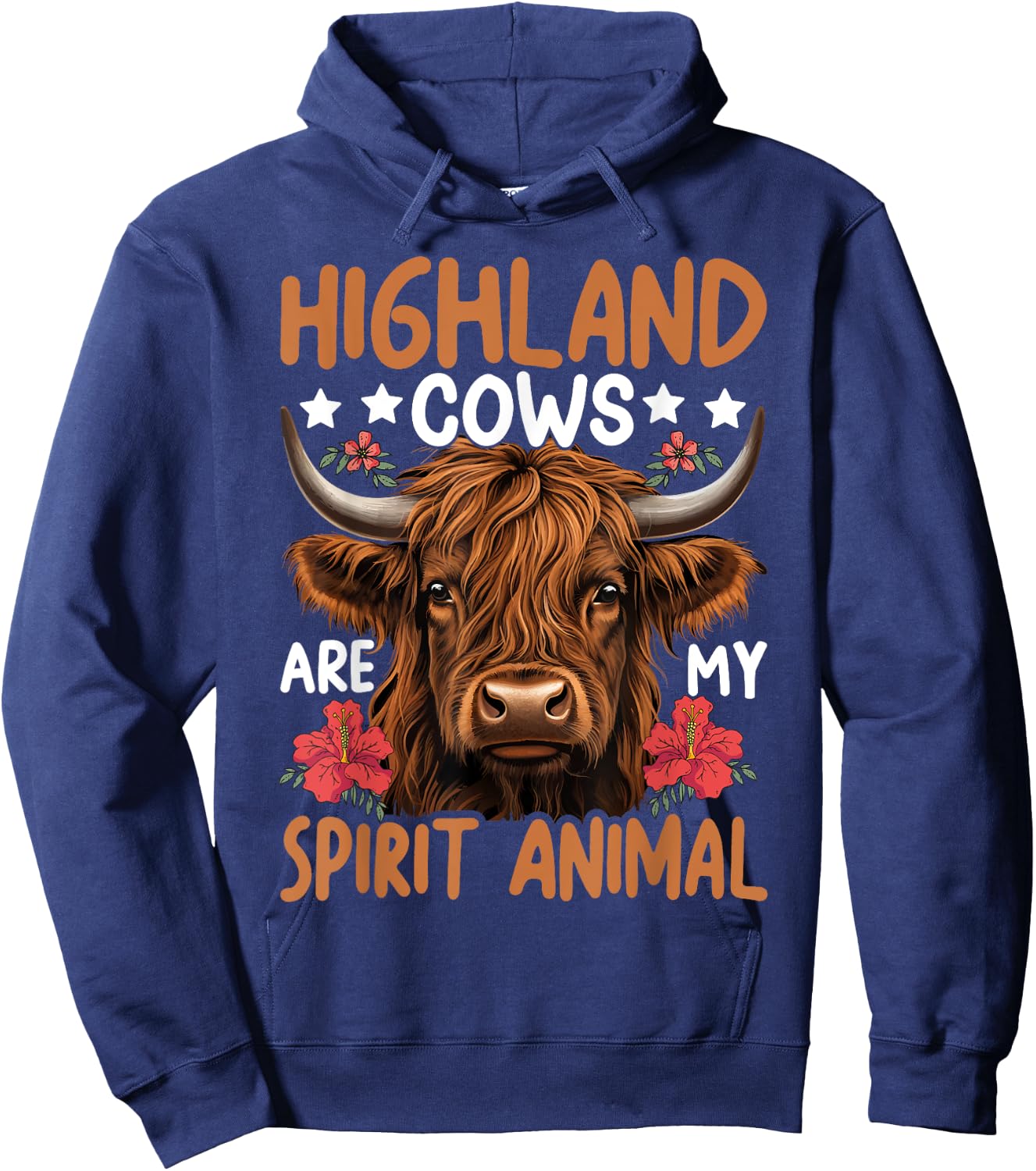Highland Cows Are My Spirit Animal Hoodie - Hoodie | Navy