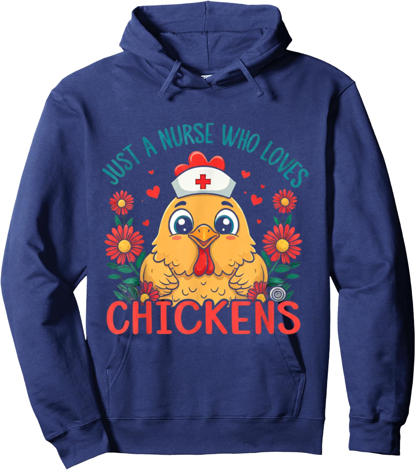 Cute Just a nurse who loves chickens Squad Hoodie - Hoodie | Navy