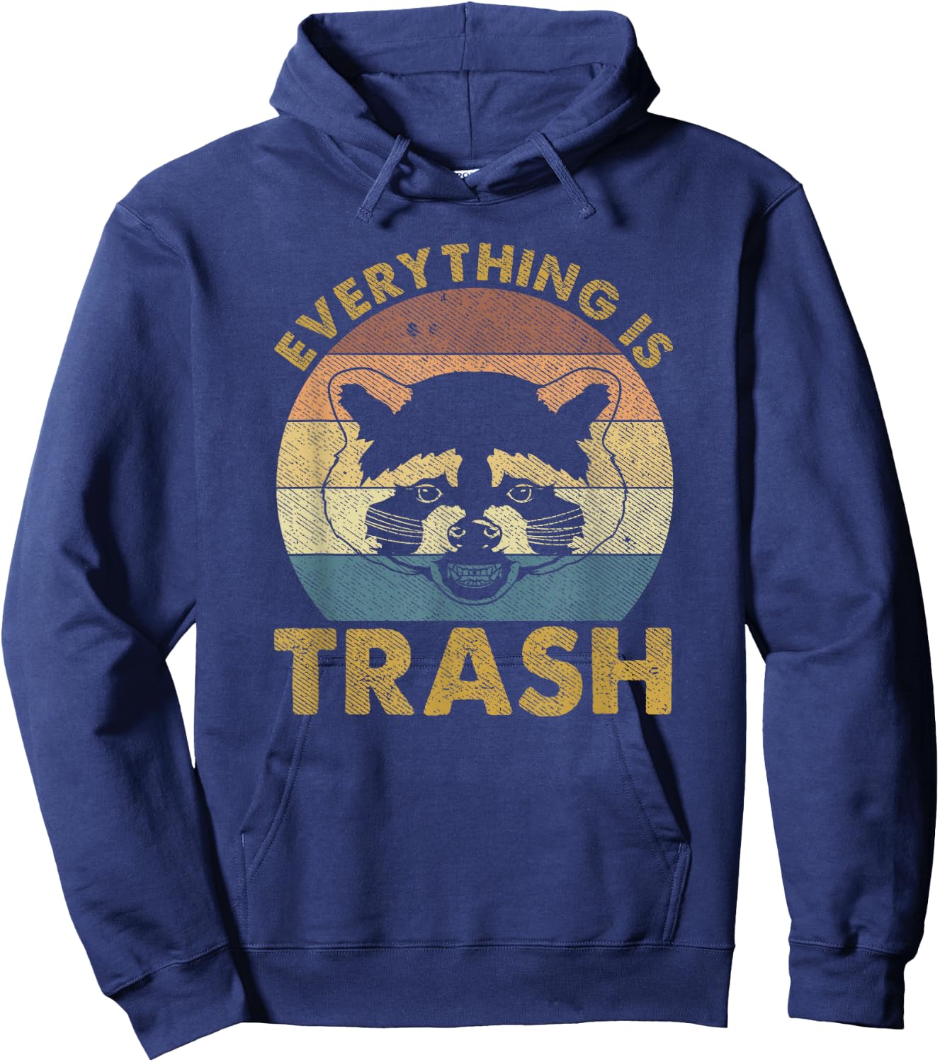 Everything Is Trash Vintage Raccoon Lovers Hoodie - Hoodie | Navy