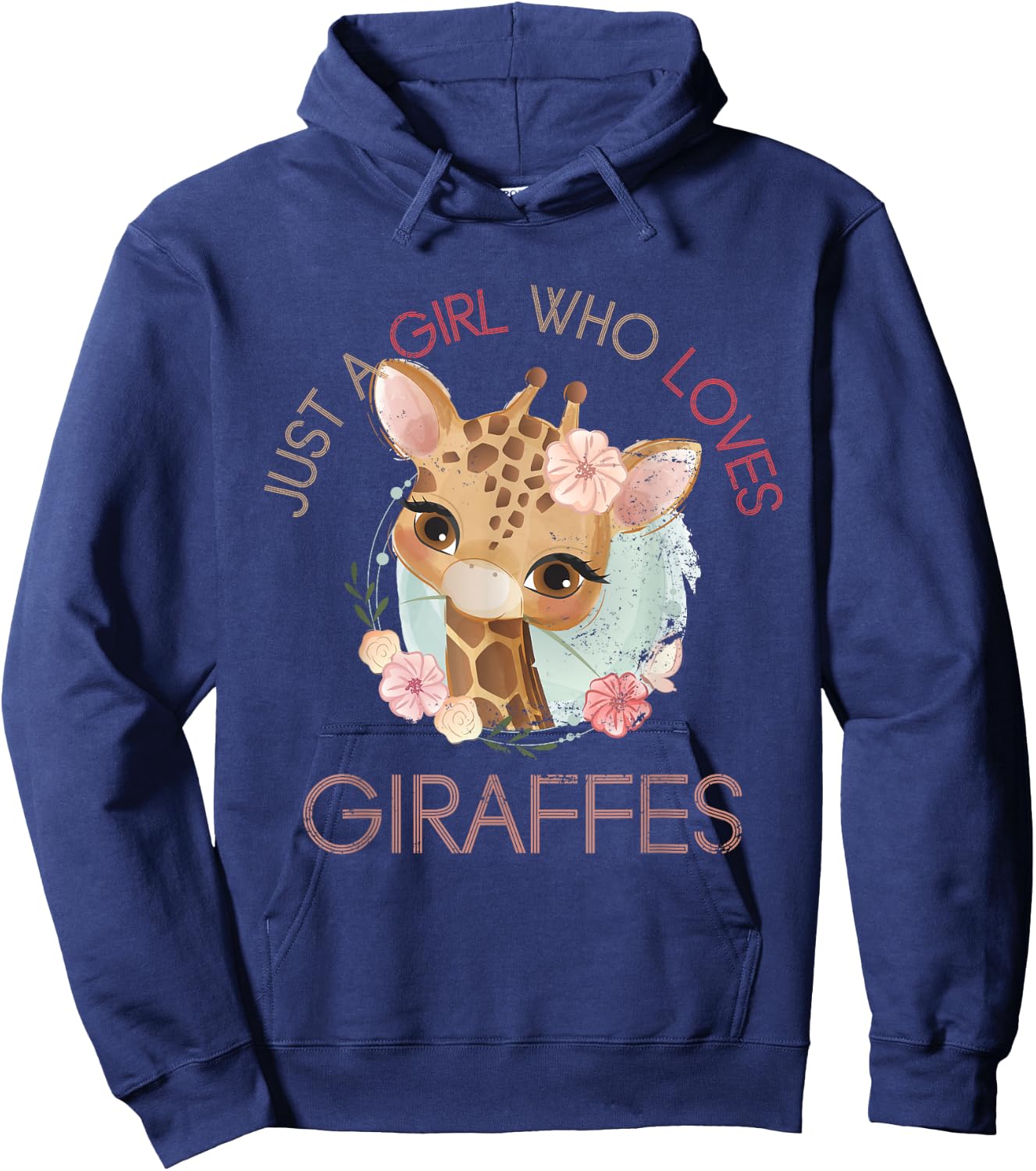 Just A Girl Who Loves Giraffe Hoodie - Hoodie | Navy