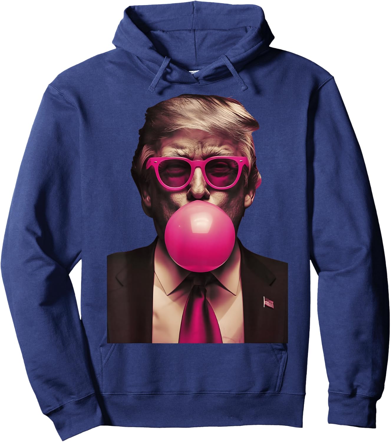 Trump Pink Bubblegum Funny Hoodie - Hoodie | Navy