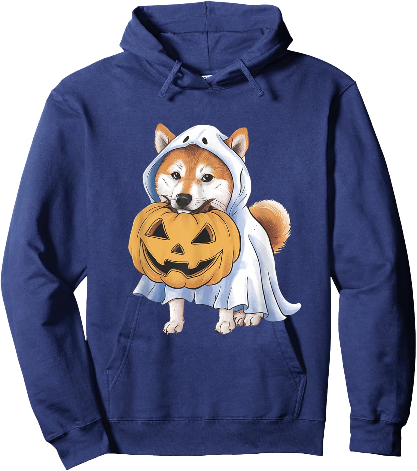 Shiba Inu Ghost Dog Halloween Hoodie - Hoodie | Navy