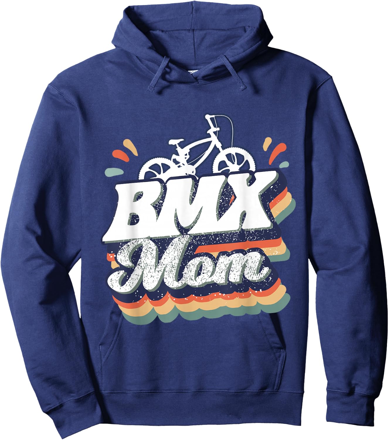 Vintage BMX Mom Gift Funny BMX Driver Hoodie - Hoodie | Navy
