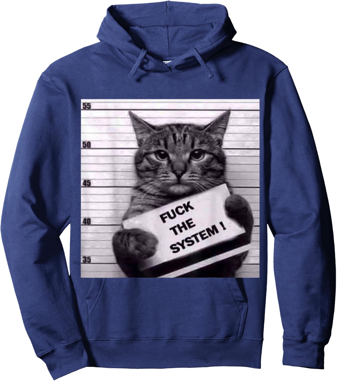 Cat the System Most Wanted Poster , black Hoodie - Hoodie | Navy