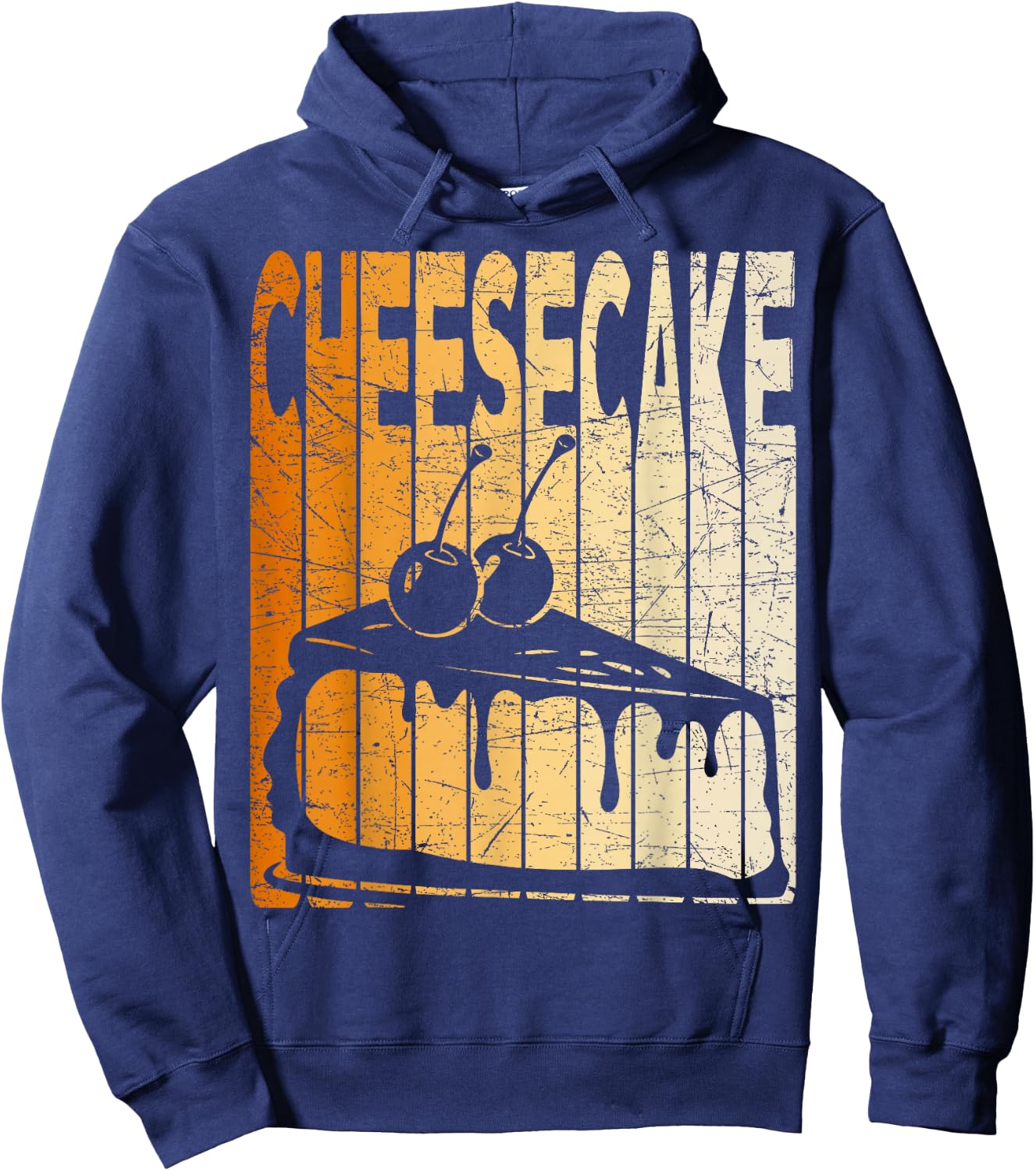 Cheesecake Dessert Vintage Hoodie - Hoodie | Navy