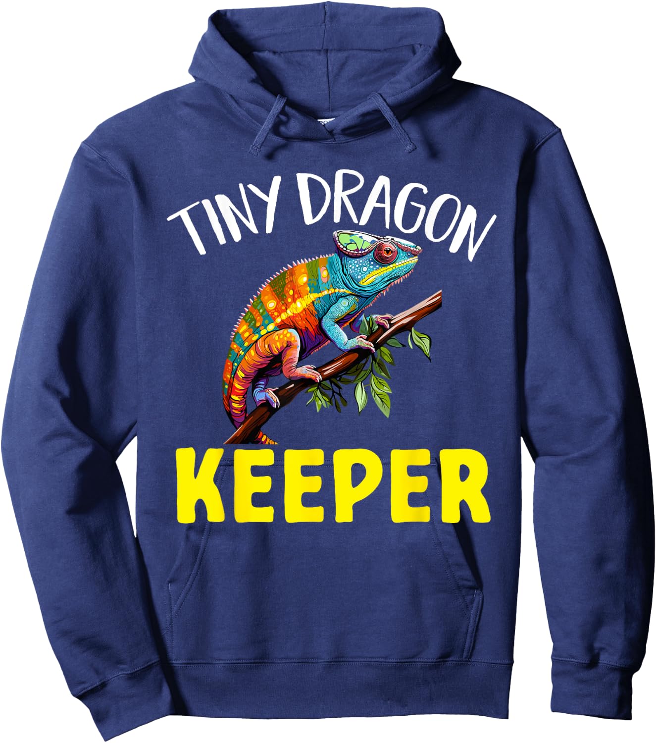 Chameleon Reptile Tiny Dragon Keeper Hoodie - Hoodie | Navy
