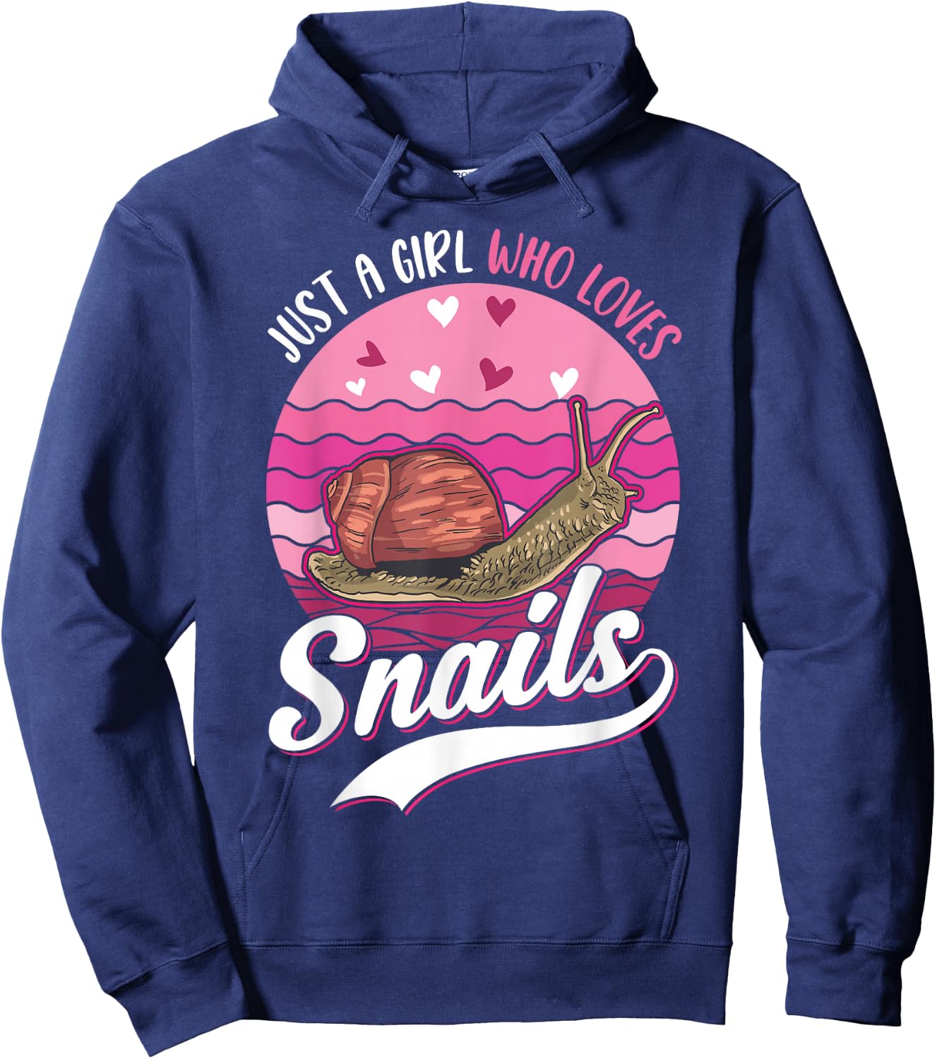 Just a Girl who Loves Snails Hoodie - Hoodie | Navy