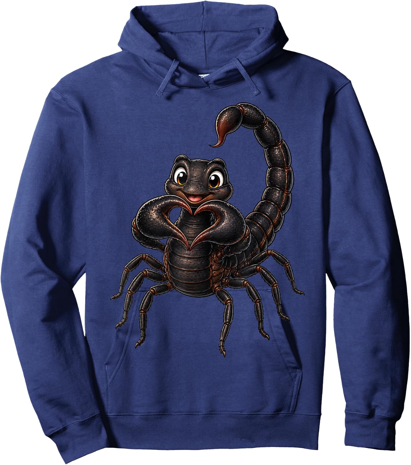 Scorpion with Heart | Cute Scorpy Heart Symbol Hoodie - Hoodie | Navy