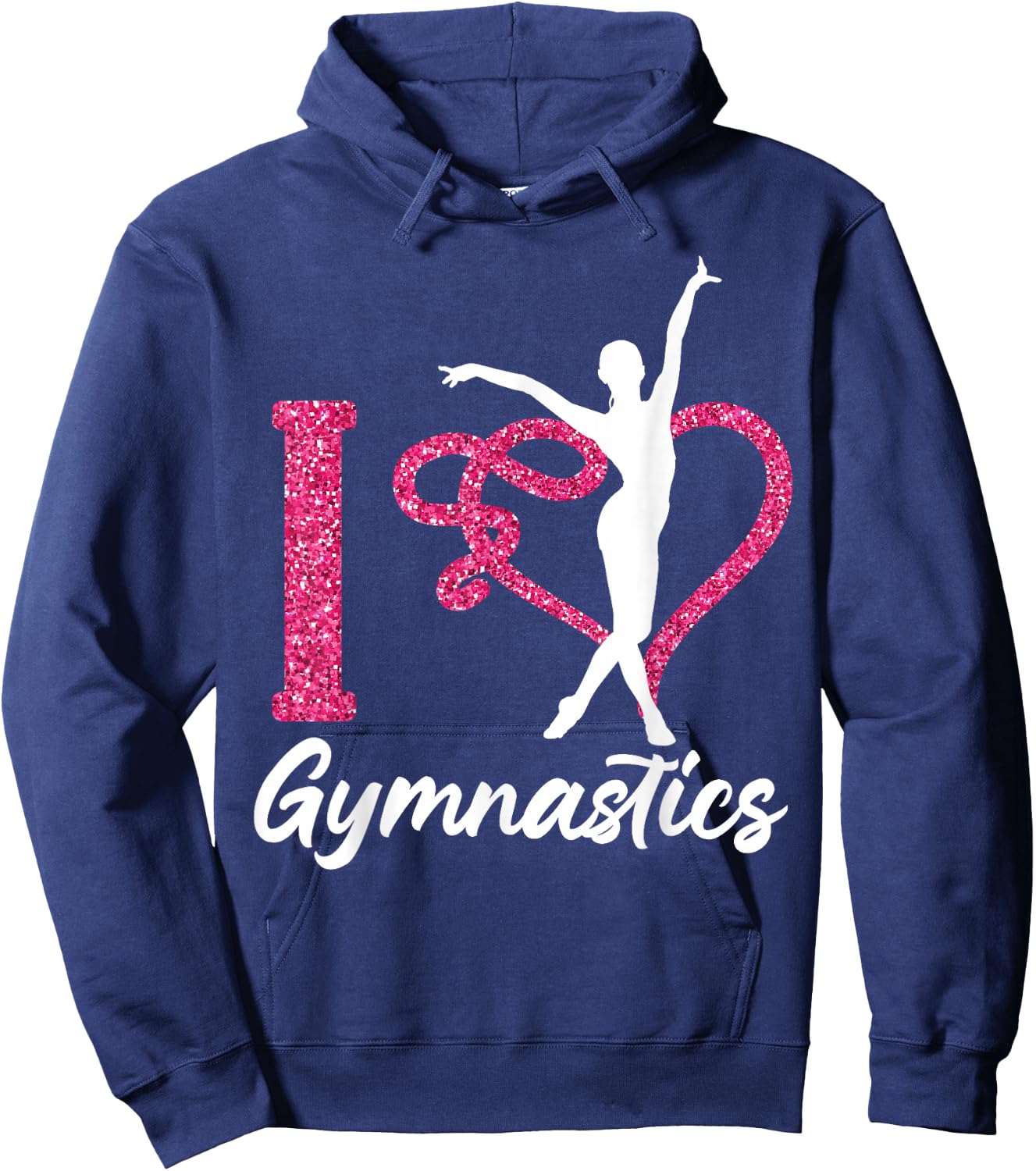 Gymnastics Heart I Love Gymnastics Hoodie - Hoodie | Navy