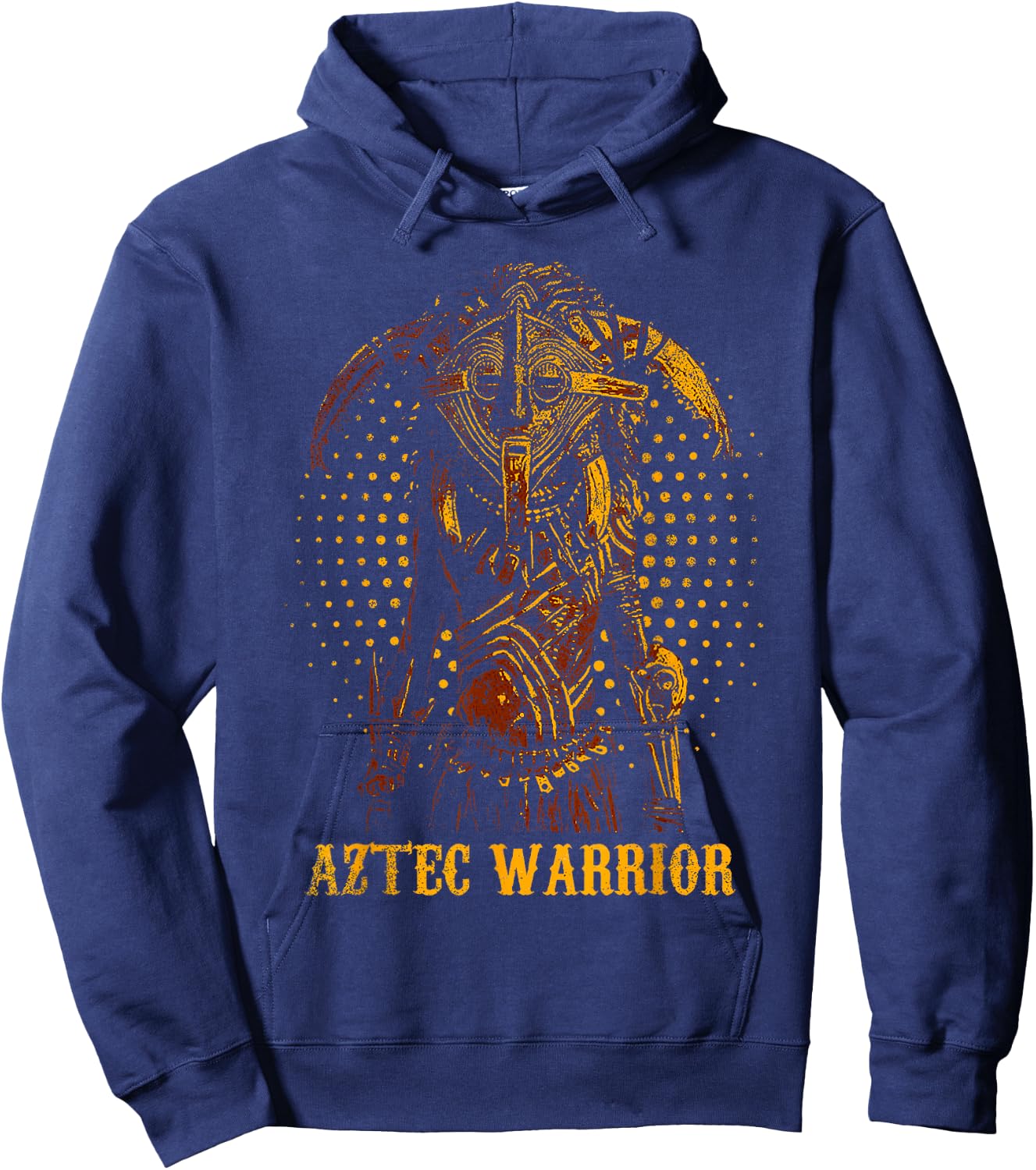 Aztec Warrior King Mexican Native Art Mayans Hoodie - Hoodie | Navy