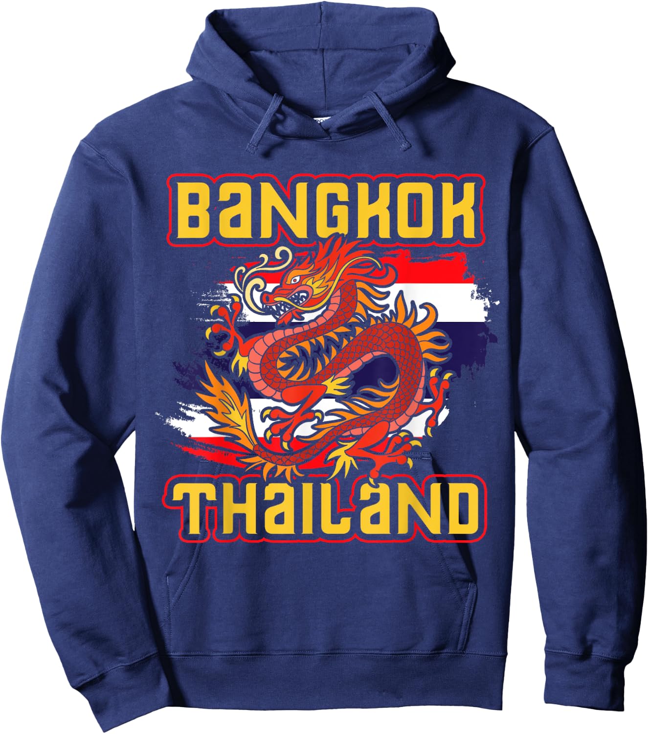 Bangkok Thai Flag Asia Dragon Thailand Hoodie - Hoodie | Navy