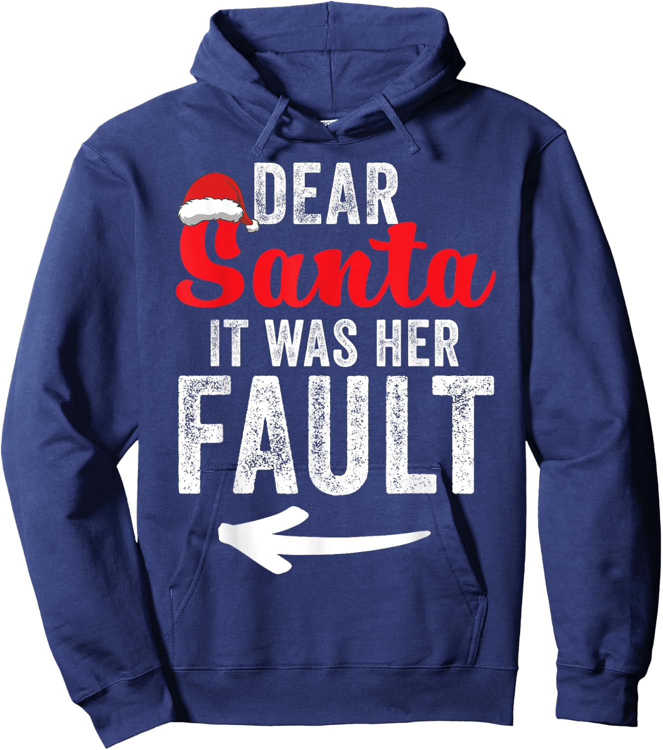 Funny Matching Couples Christmas His and Hers Hoodie - Hoodie | Navy