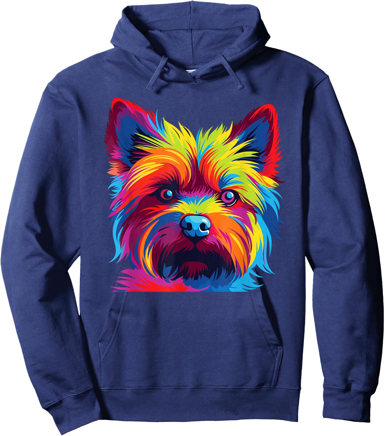 Watercolor Colorful Norwich Terrier Dog Hoodie - Hoodie | Navy