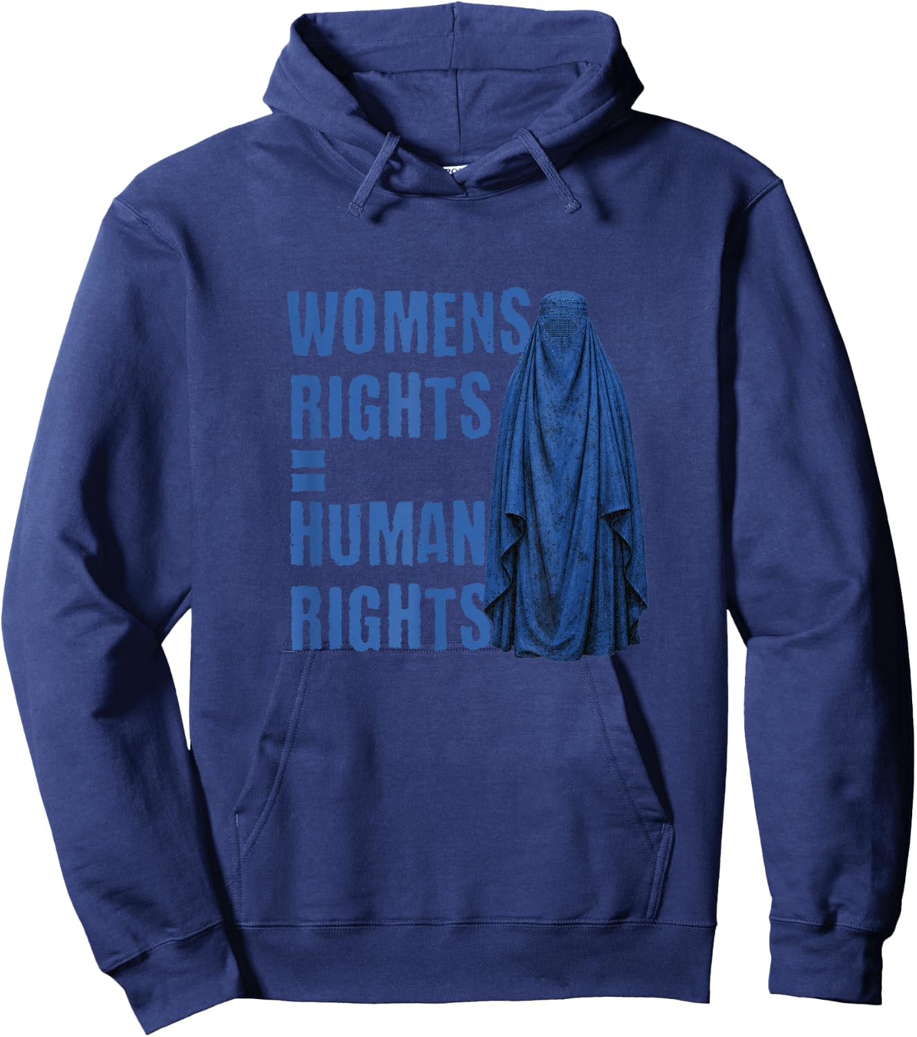 Afghan Women’s Rights Blue Burka Hoodie - Hoodie | Navy