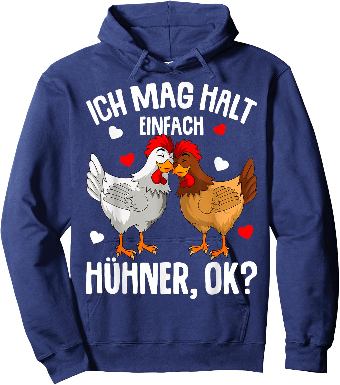Ich mag halt Hühner Damen Mädchen Kinder Huhn Hoodie - Hoodie | Navy