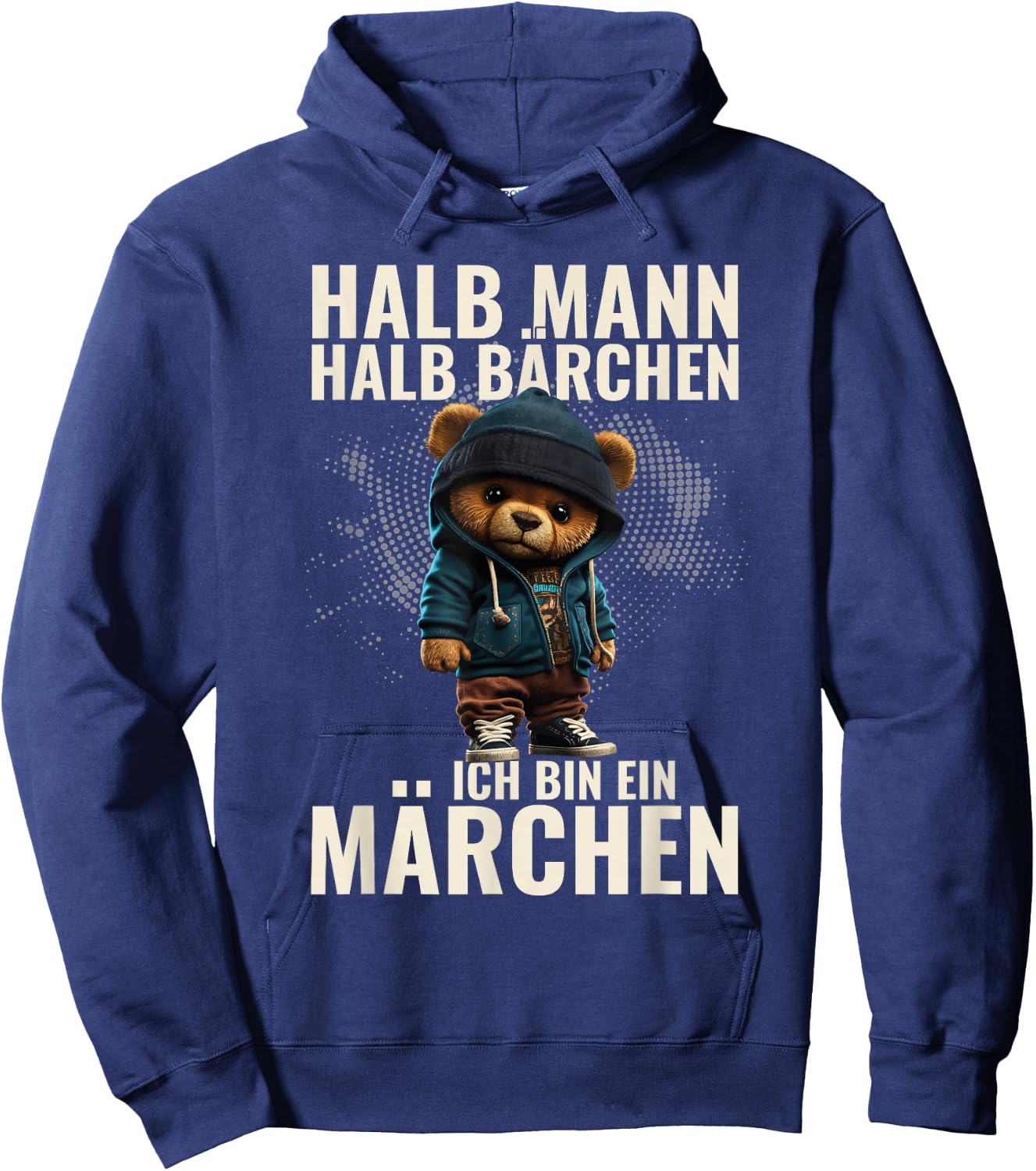 Bear Half Man Half Bear Fairy Tale Funny Hoodie - Hoodie | Navy