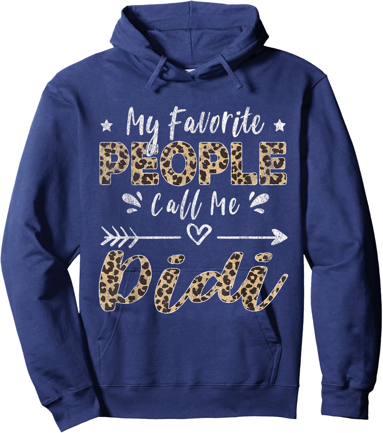 My Favorite People Call Me Didi Leopard Hoodie - Hoodie | Navy
