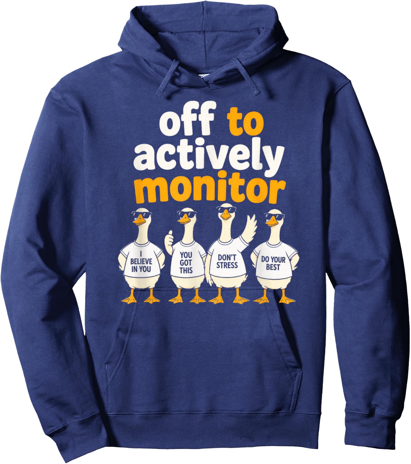 Off to Actively Monitor Goose Hoodie - Hoodie | Navy